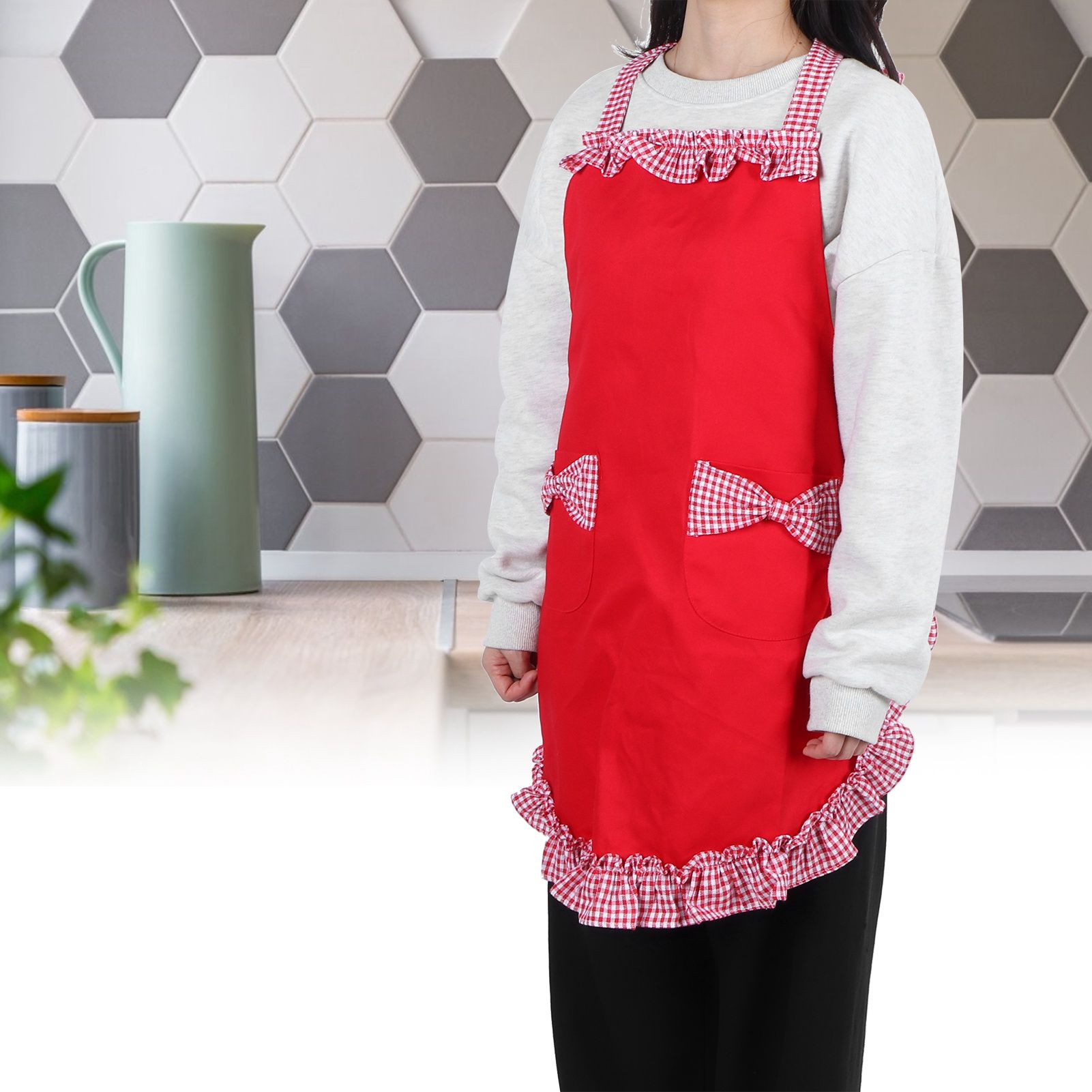 Bowknot Apron Multifunctional Cooking Oil‑Proof Waterproof Antifouling Apron view 9