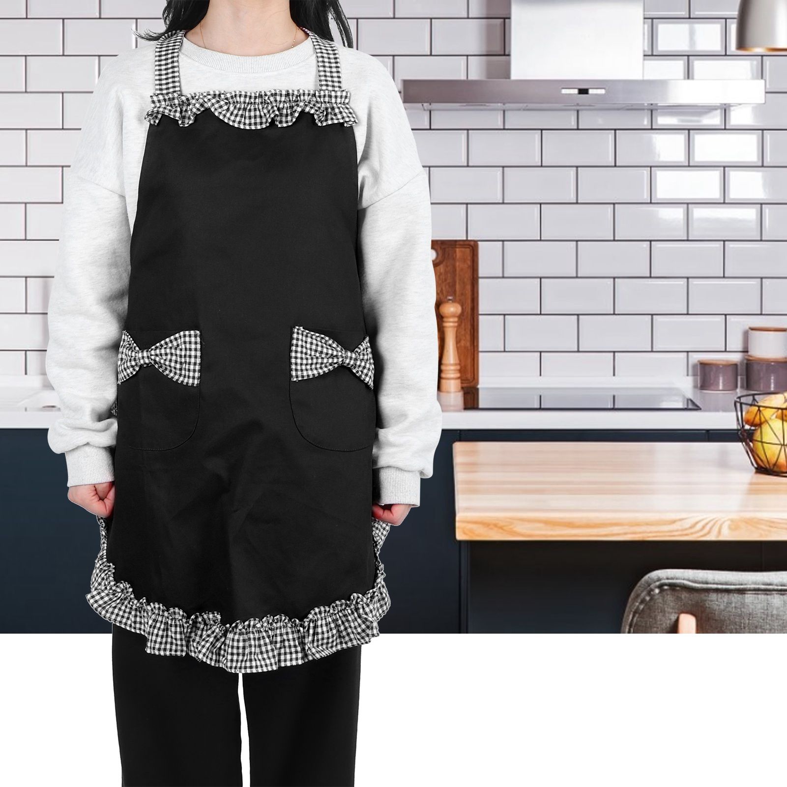 Bowknot Apron Multifunctional Cooking Oil‑Proof Waterproof Antifouling Apron view 9