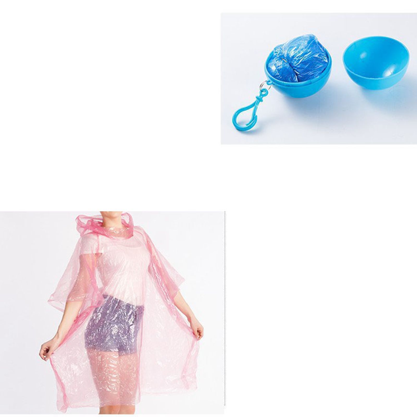 Portable Raincoat Ball Mini Emergency Thickened Disposable Raincoat Ball for view 3