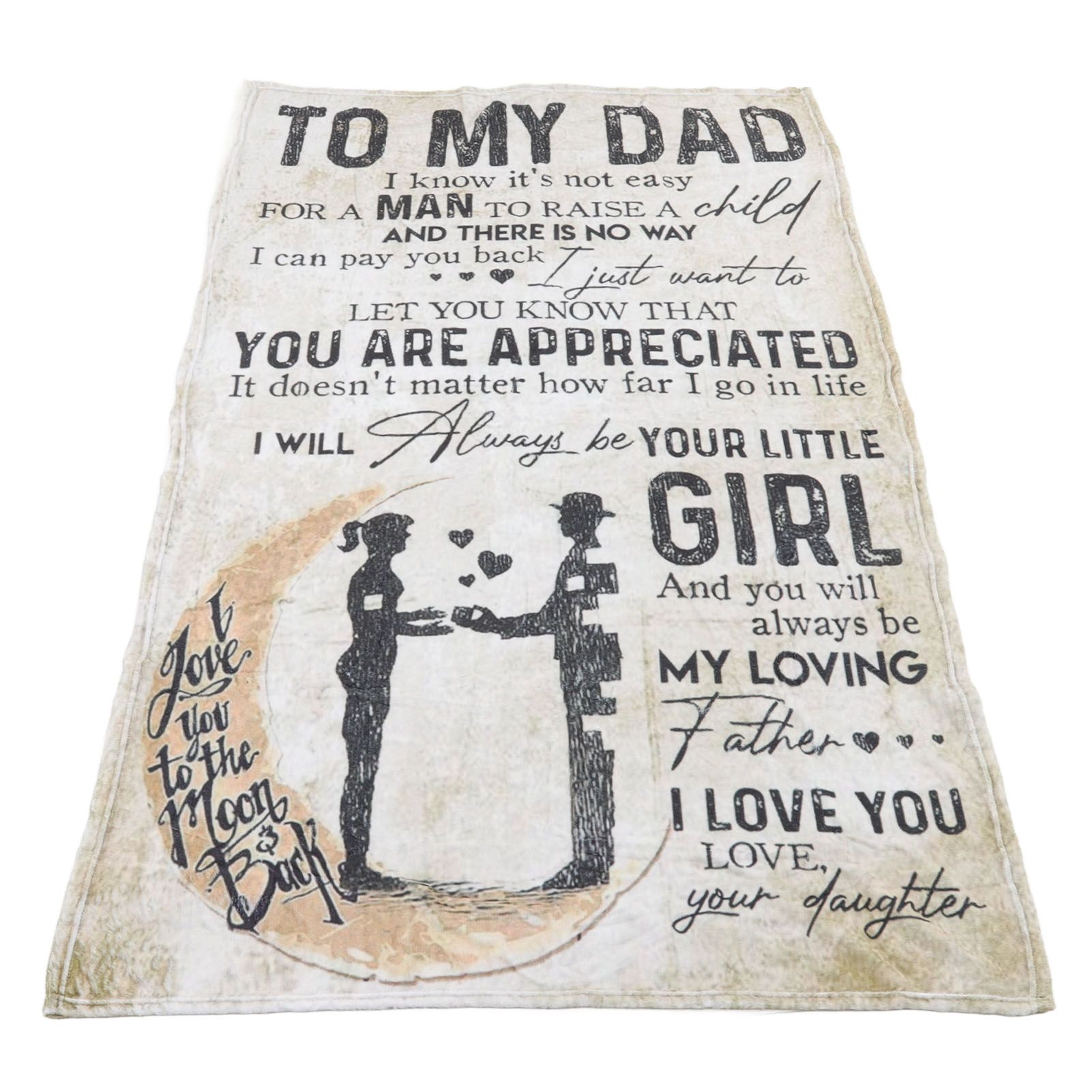 Dad Blanket Father's Day Theme Dual Sides Personalized Wide Application Sofa view 3