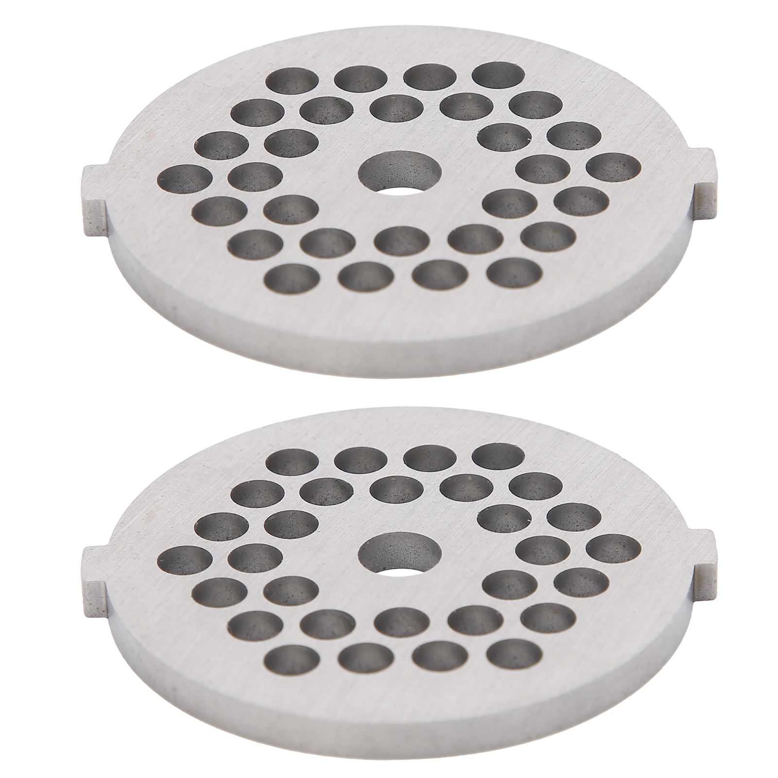 2Pcs Electric Mincer Blade Stainless Steel Grinding Plate Round Hole for 5#/B view 5