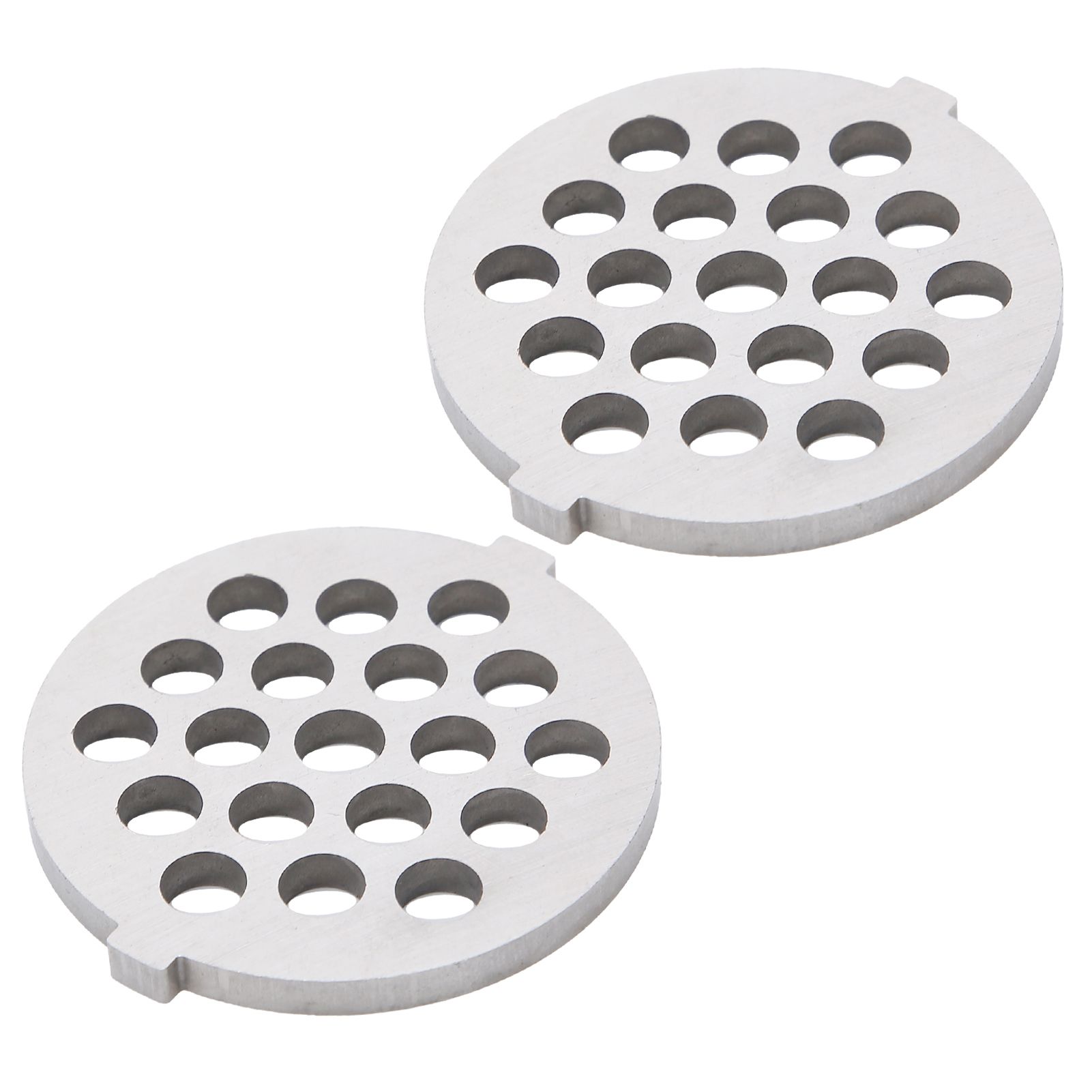 2Pcs Electric Mincer Blade Stainless Steel Grinding Plate Round Hole for 5#/B view 2