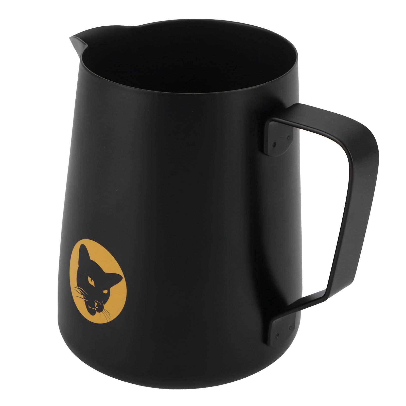 600ml Coffee Cup Mug Multipurpose 304 Stainless Steel Milk Frothing Pitcher Black view 2