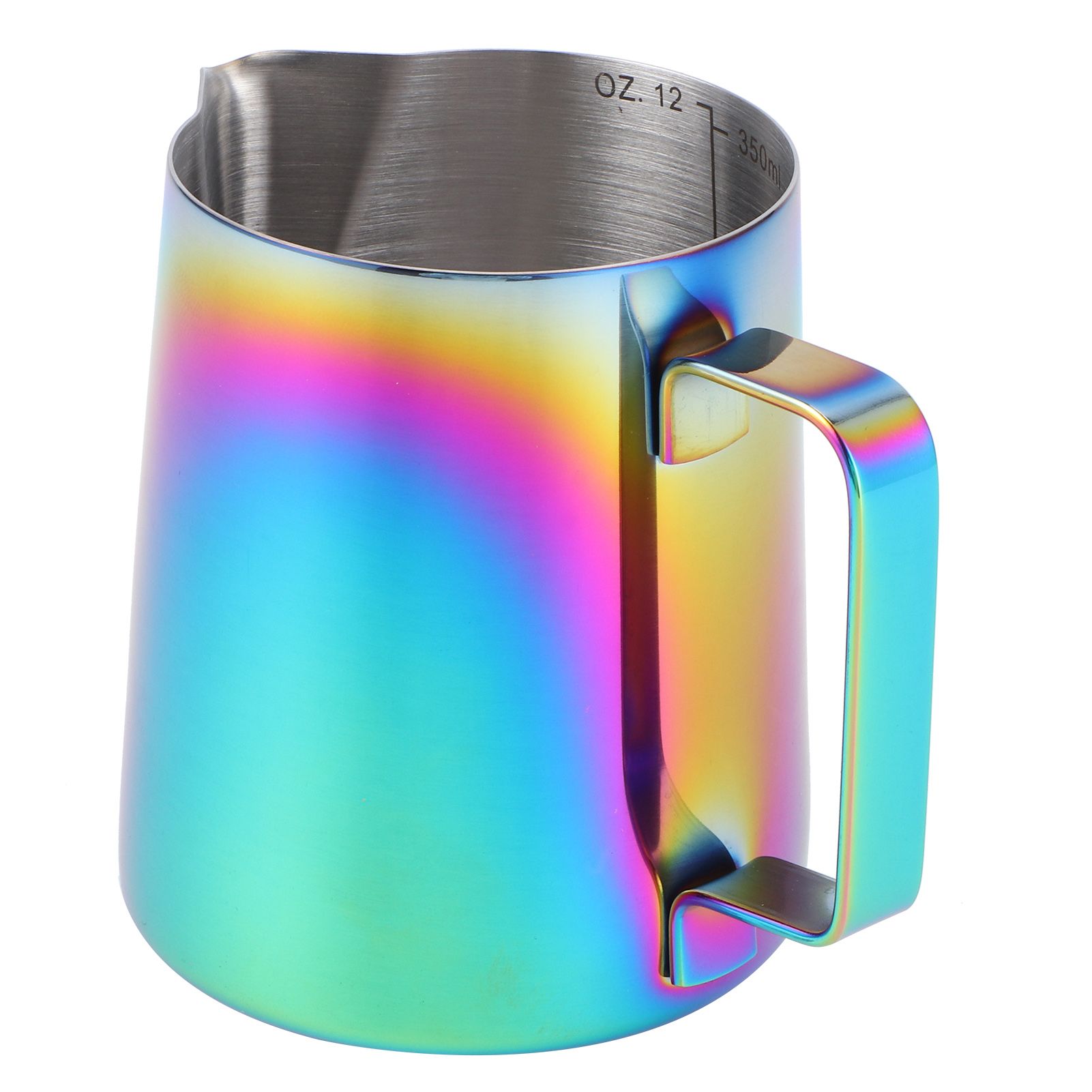 350ml Coffee Pitcher Latte Art Making Cup Colorful Milk Frothing Pitcher with view 5