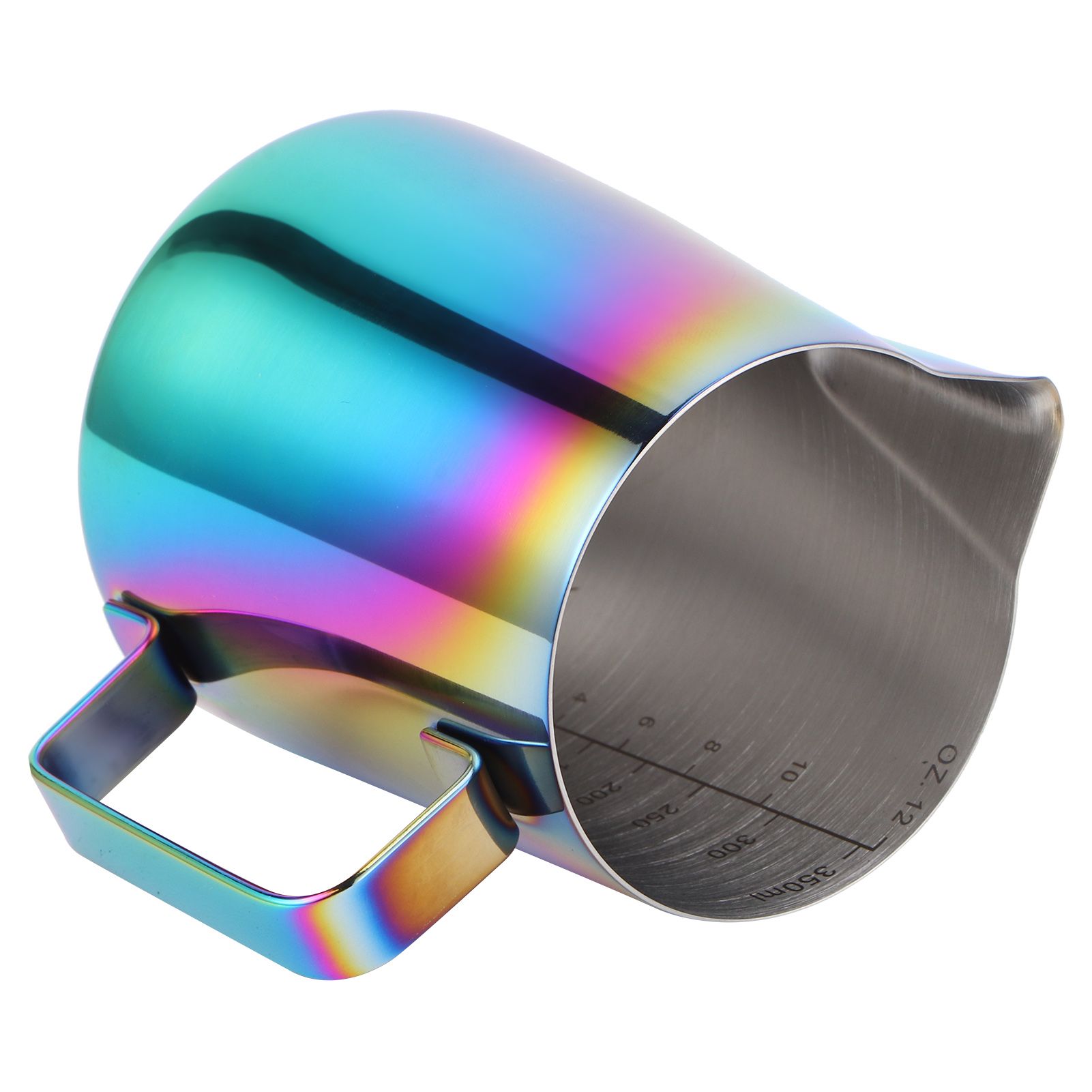 350ml Coffee Pitcher Latte Art Making Cup Colorful Milk Frothing Pitcher with view 8