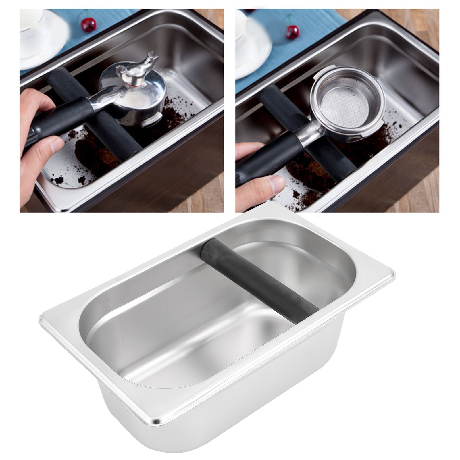 Knock Box Stainless Steel Coffee Slag Grind Bucket Container Coffee Machine view 10