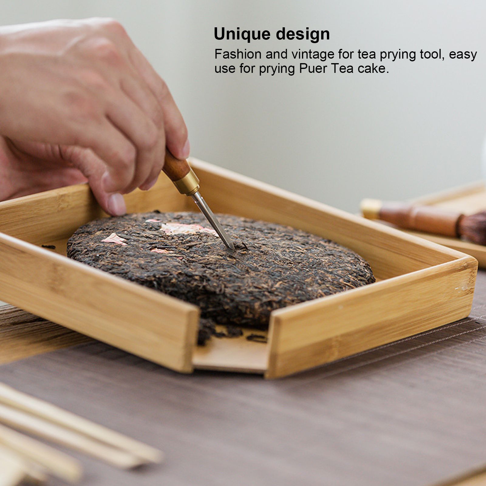 Rosewood Puer Tea Needle Knife Tools Tea Ceremony Accessories for Breaking Cakes view 15