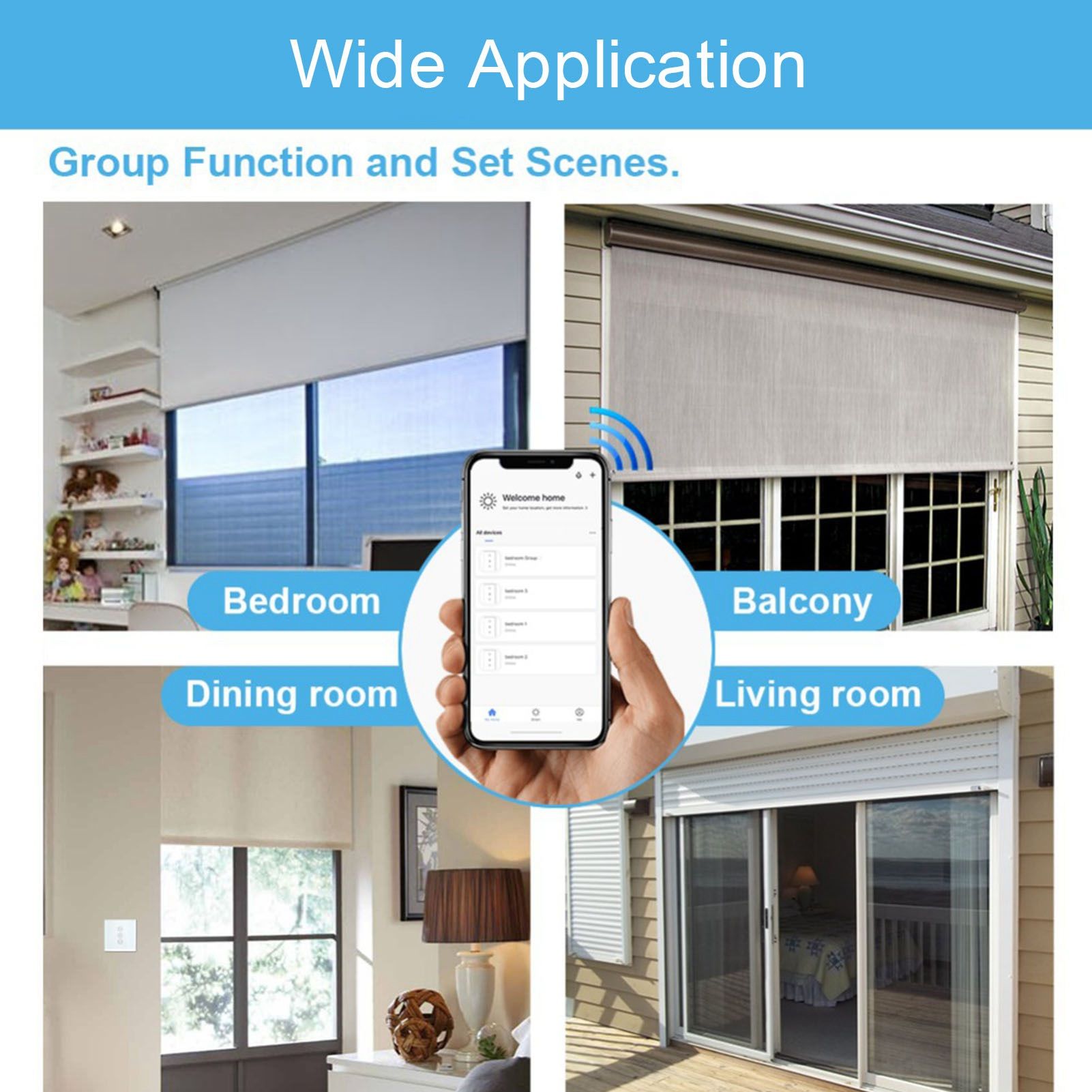 WiFi Smart Touch Wall Switch APP Control for Curtain Garage Door Power Doors view 13