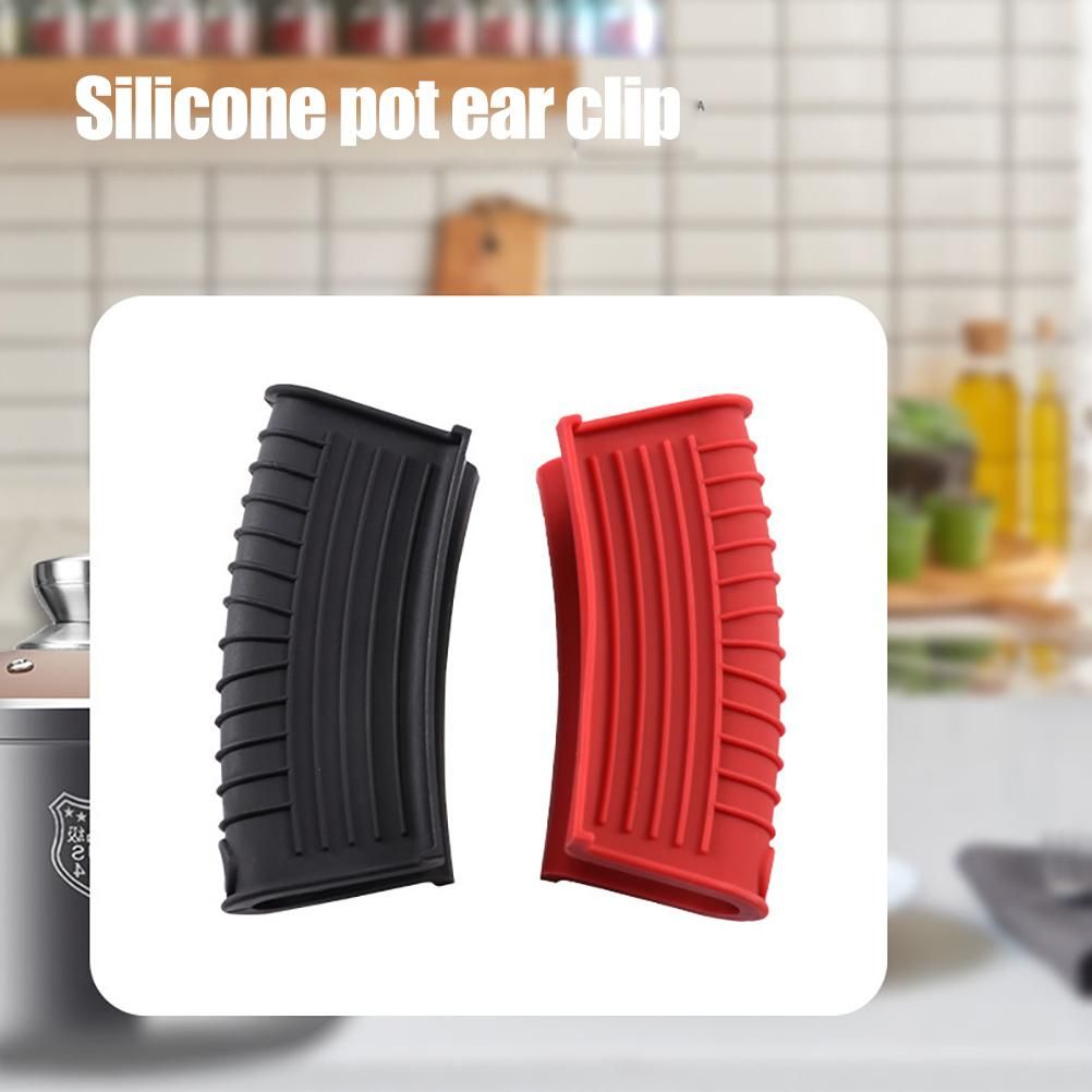 4PCS Silicone Hot Handle Holder and Silicone Auxiliary Handle Holder Iron Pan view 10