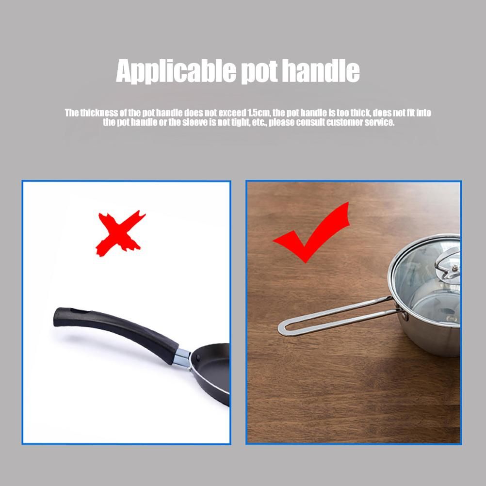 4PCS Silicone Hot Handle Holder and Silicone Auxiliary Handle Holder Iron Pan view 4