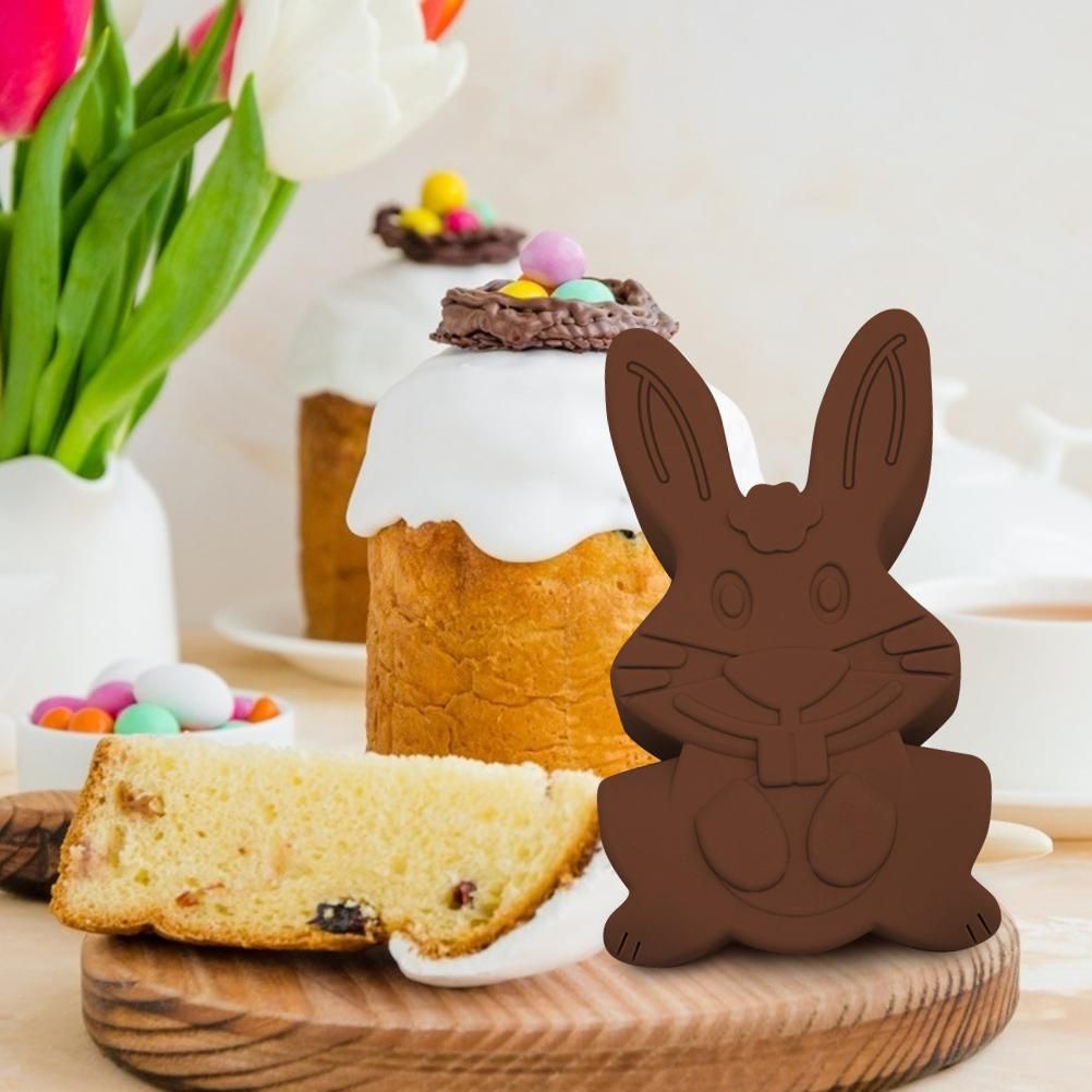 Bunny Shape Nonstick Silicone Mold 3D Easter Bunny Mold Fondant Cake Baking view 9