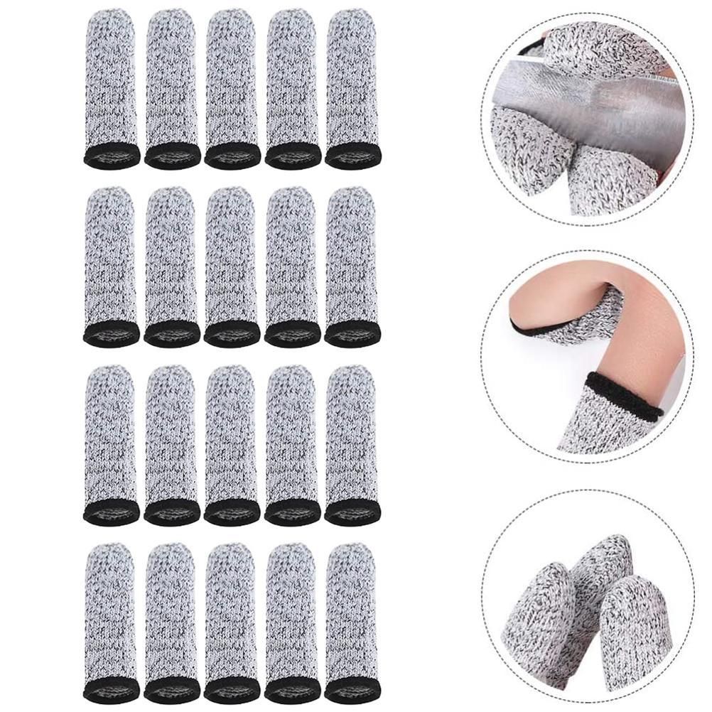 20 Pcs Finger Cots 5 Levels Of Cut Resistant Protective Sleeve Reusable Anti view 2
