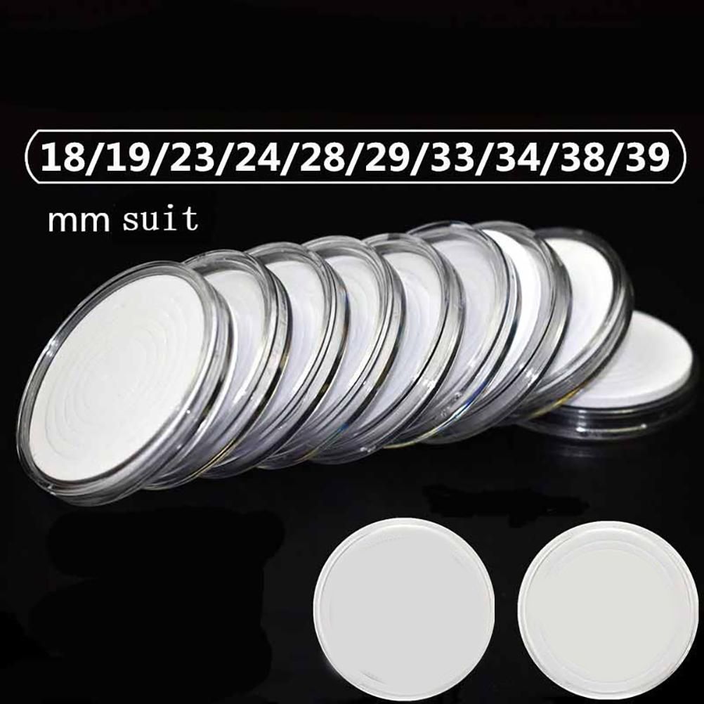 Coin Holder Capsules Round Plastic Clear Coin Container Case for Coins Storage view 6
