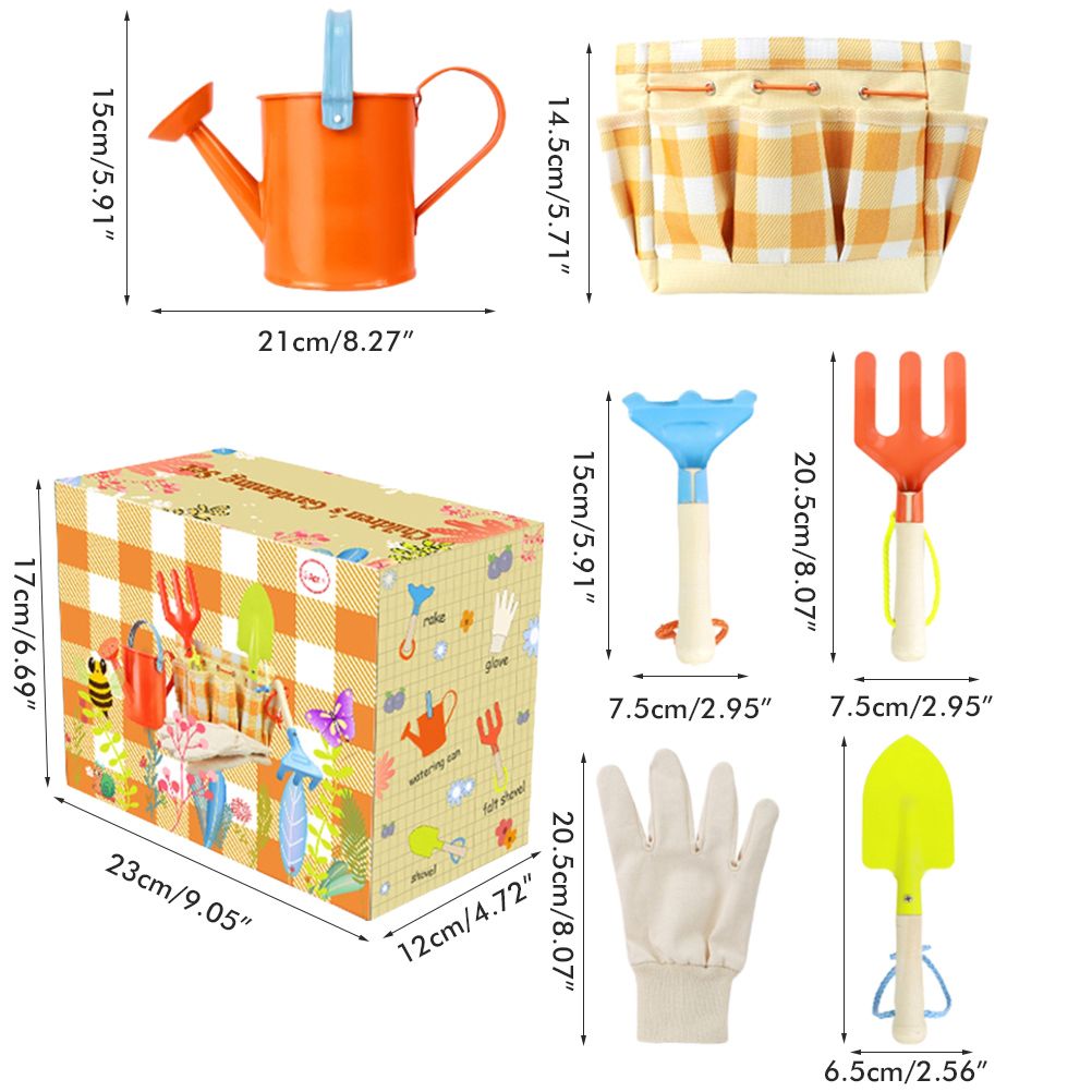 Garden Play Tools Beach Toy with Carrying Bag Children's Garden Tool Set Gift view 3