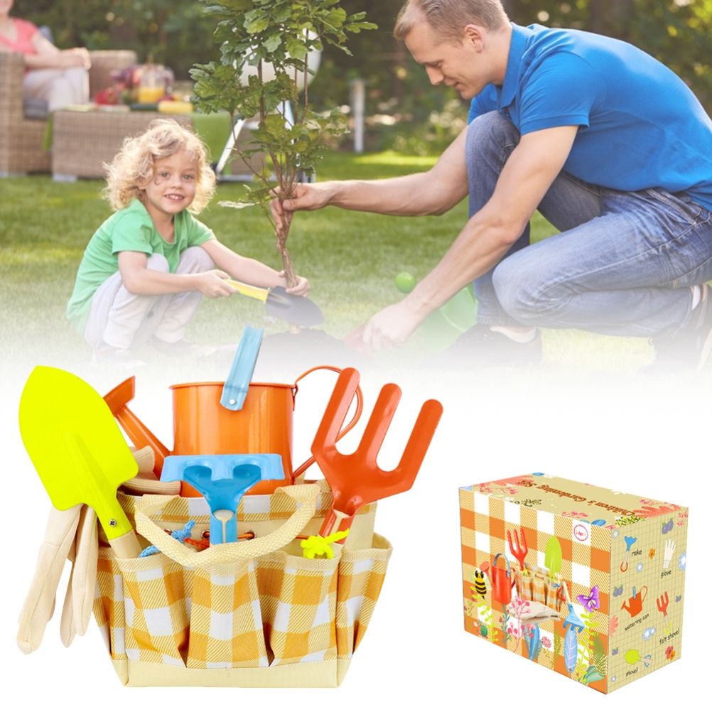 Garden Play Tools Beach Toy with Carrying Bag Children's Garden Tool Set Gift view 5