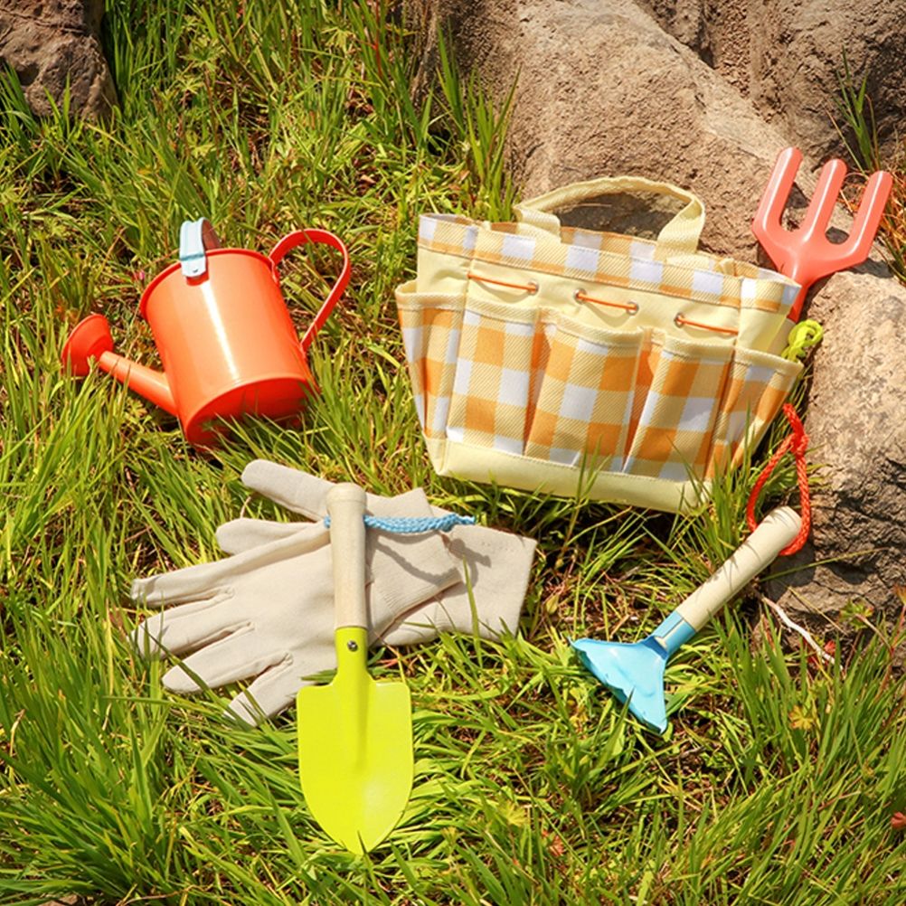 Garden Play Tools Beach Toy with Carrying Bag Children's Garden Tool Set Gift view 6