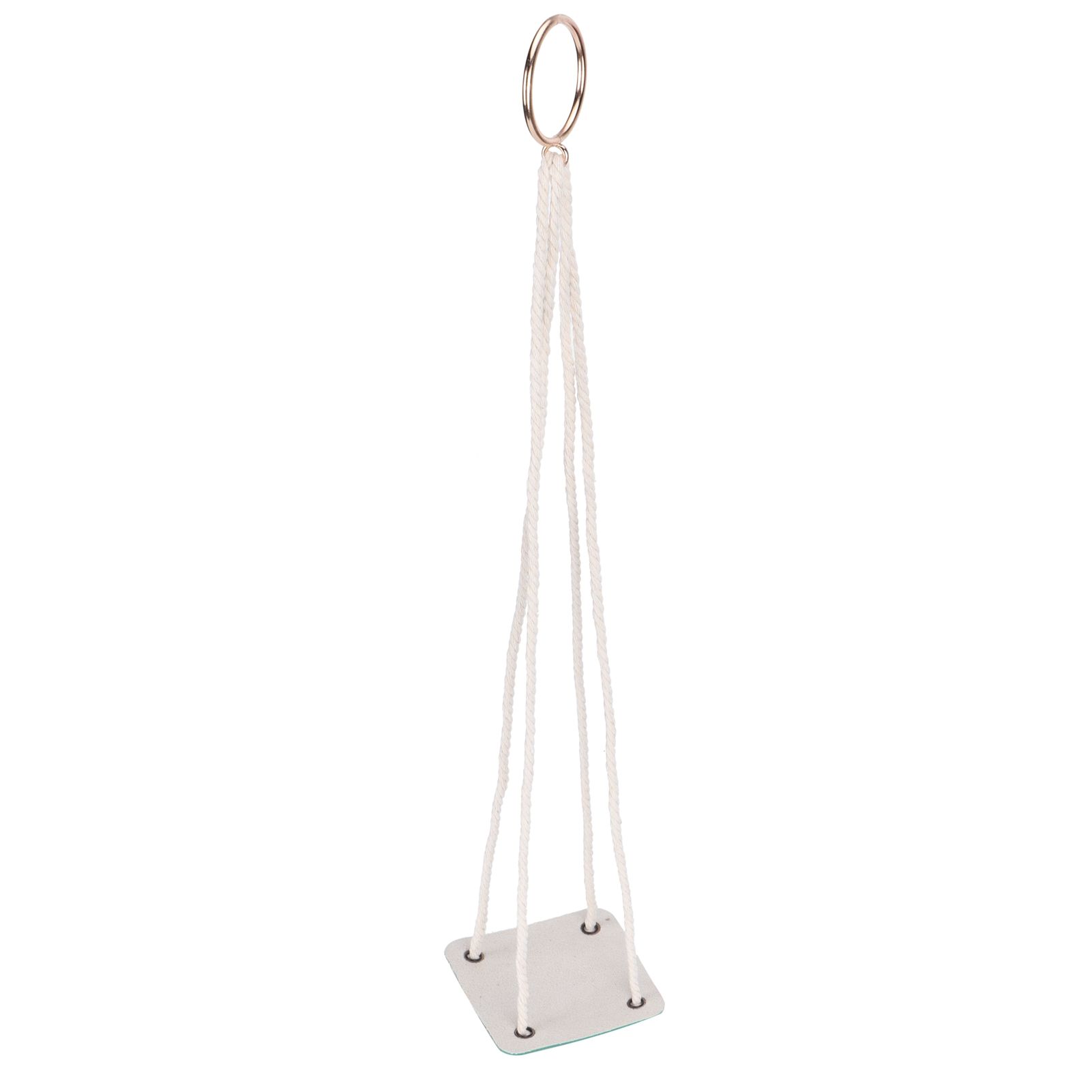 Planter Holder Flowerpot Hanging Rack Hanger with PU Leather Base Cotton Rope view 4