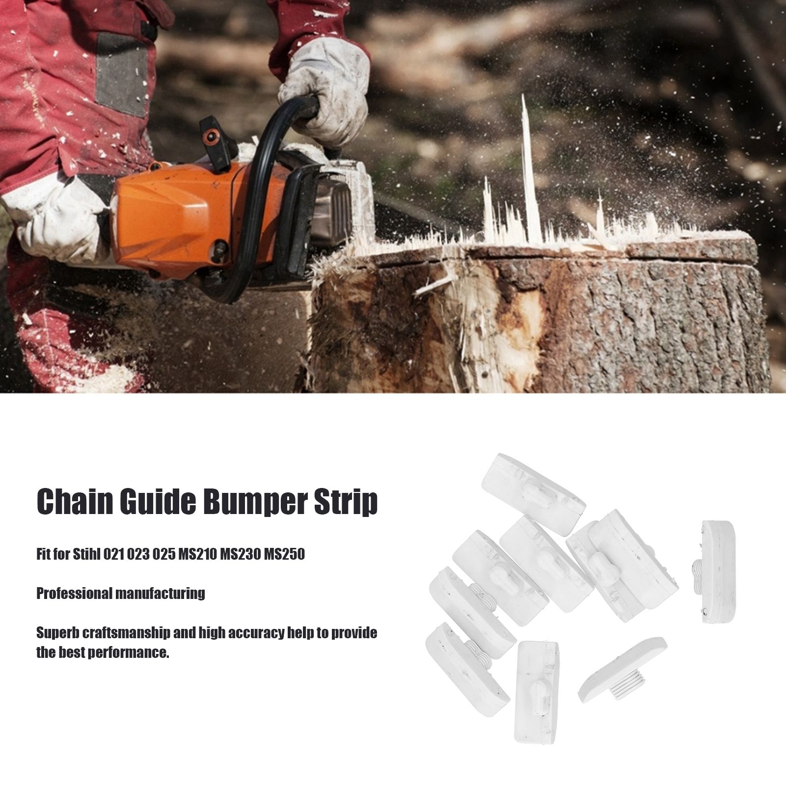 10PCS Chain Guide Bumper Strip Fit for Stihl 021 023 025 MS210 MS230 MS250 view 14