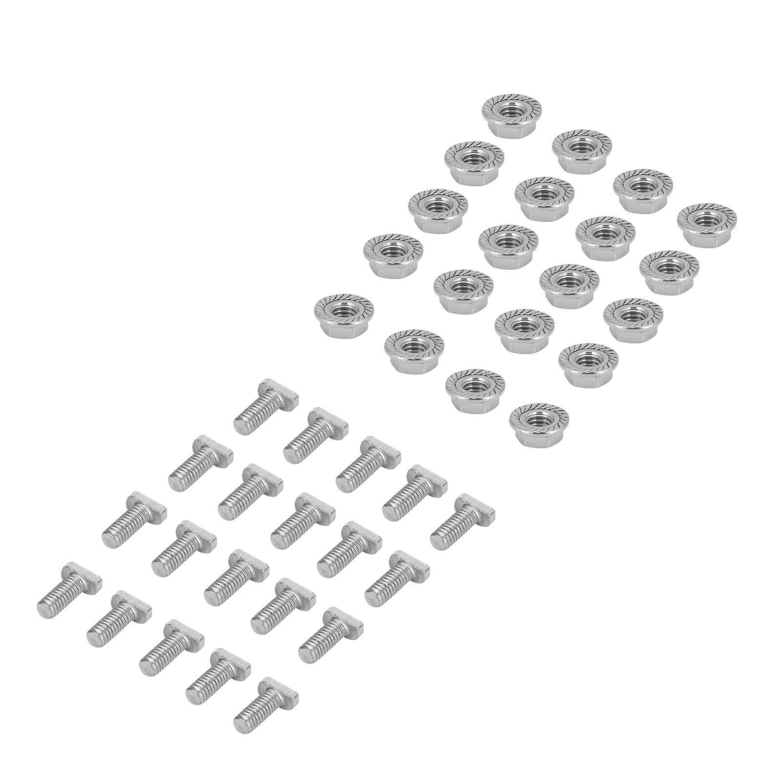 20 Set 304 Stainless Steel M6 Screws with Flange Nut Fasteners Hardware view 4