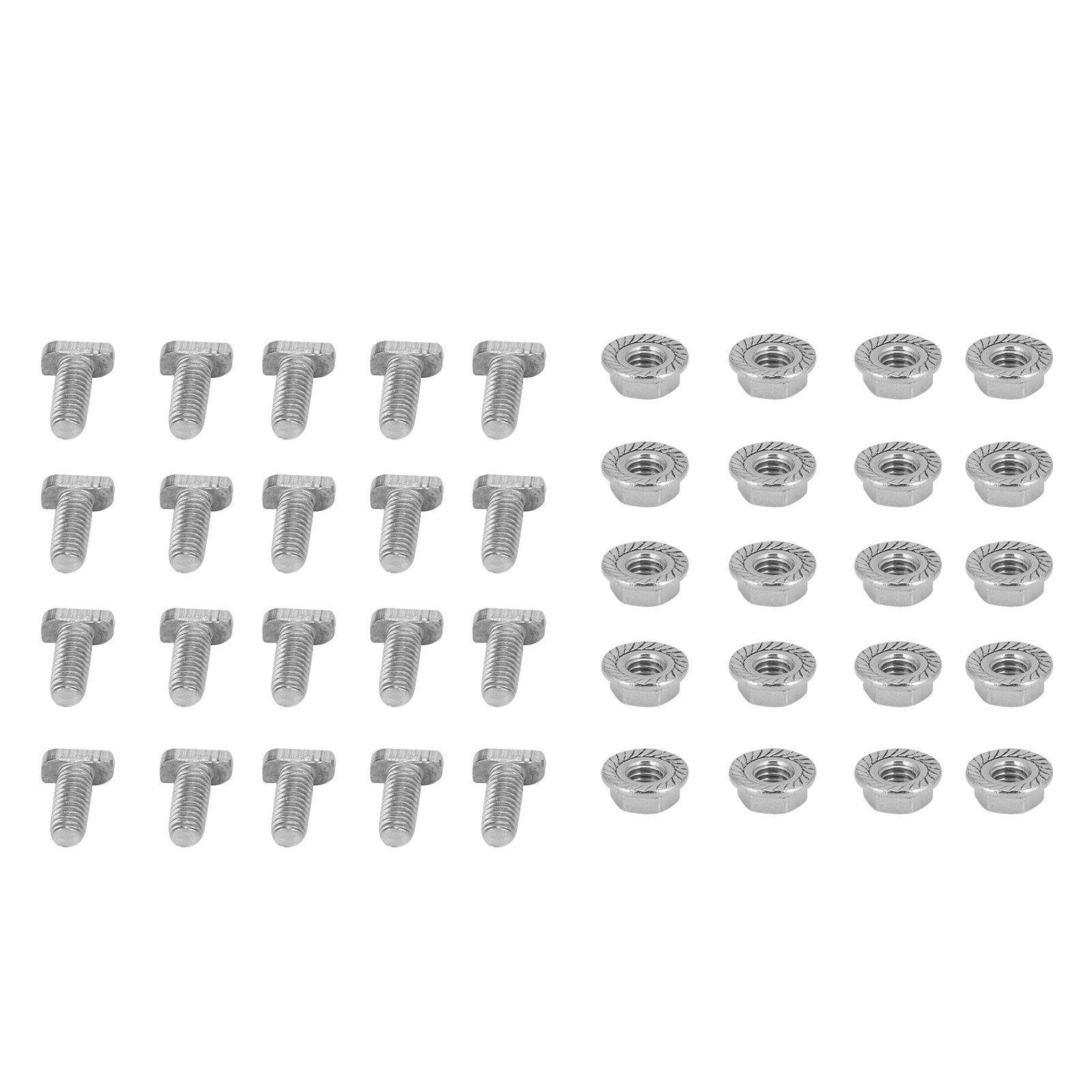 20 Set 304 Stainless Steel M6 Screws with Flange Nut Fasteners Hardware view 5