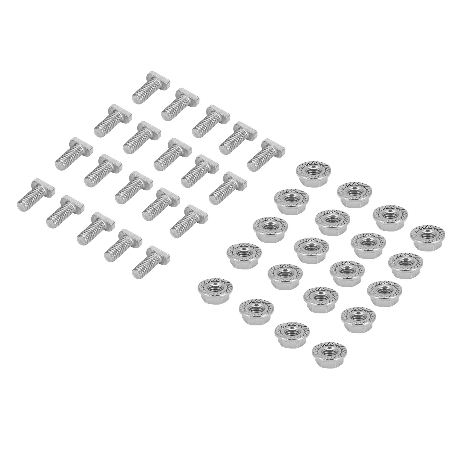 20 Set 304 Stainless Steel M6 Screws with Flange Nut Fasteners Hardware view 6