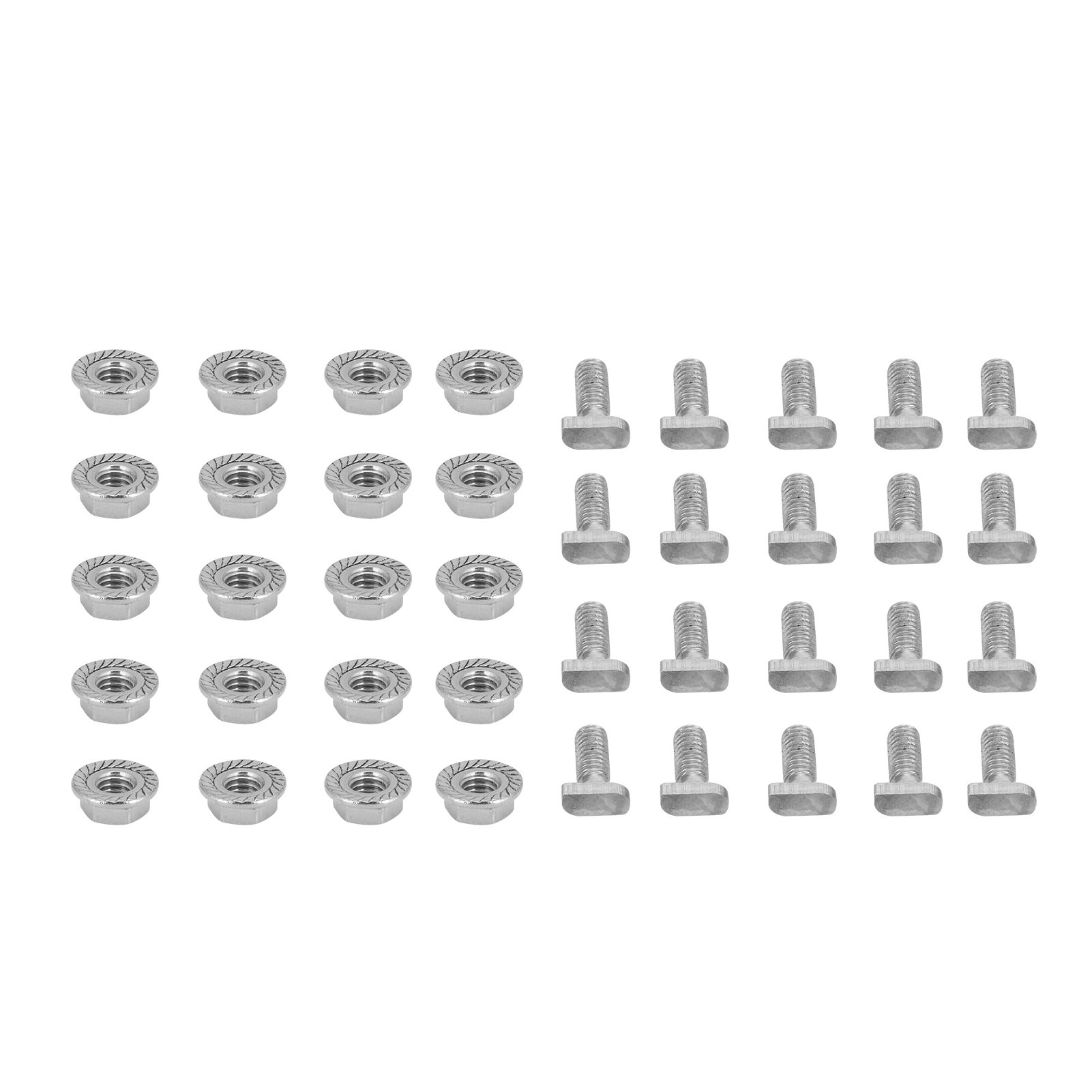 20 Set 304 Stainless Steel M6 Screws with Flange Nut Fasteners Hardware view 8