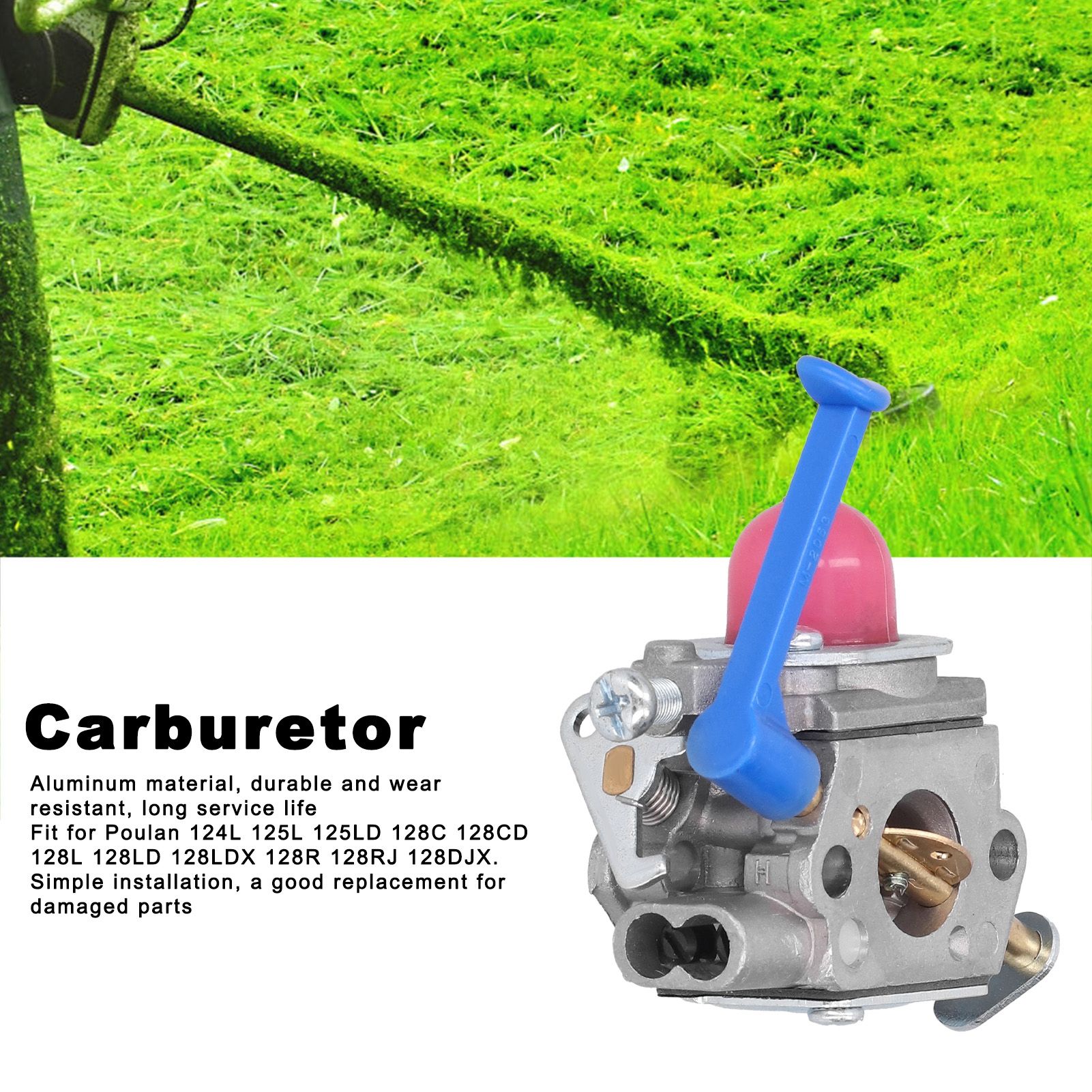 Carburetor Air Filter Fuel Line Fuel Filter Kit Assembly Fit for Poulan 124L view 15