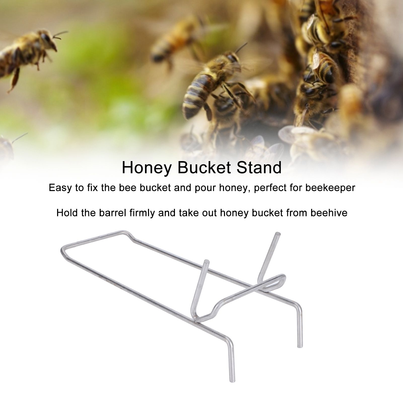 Bee Honey Bucket Stand Holder Stainless Steel Pouring Rack Beekeeping Accessories view 15