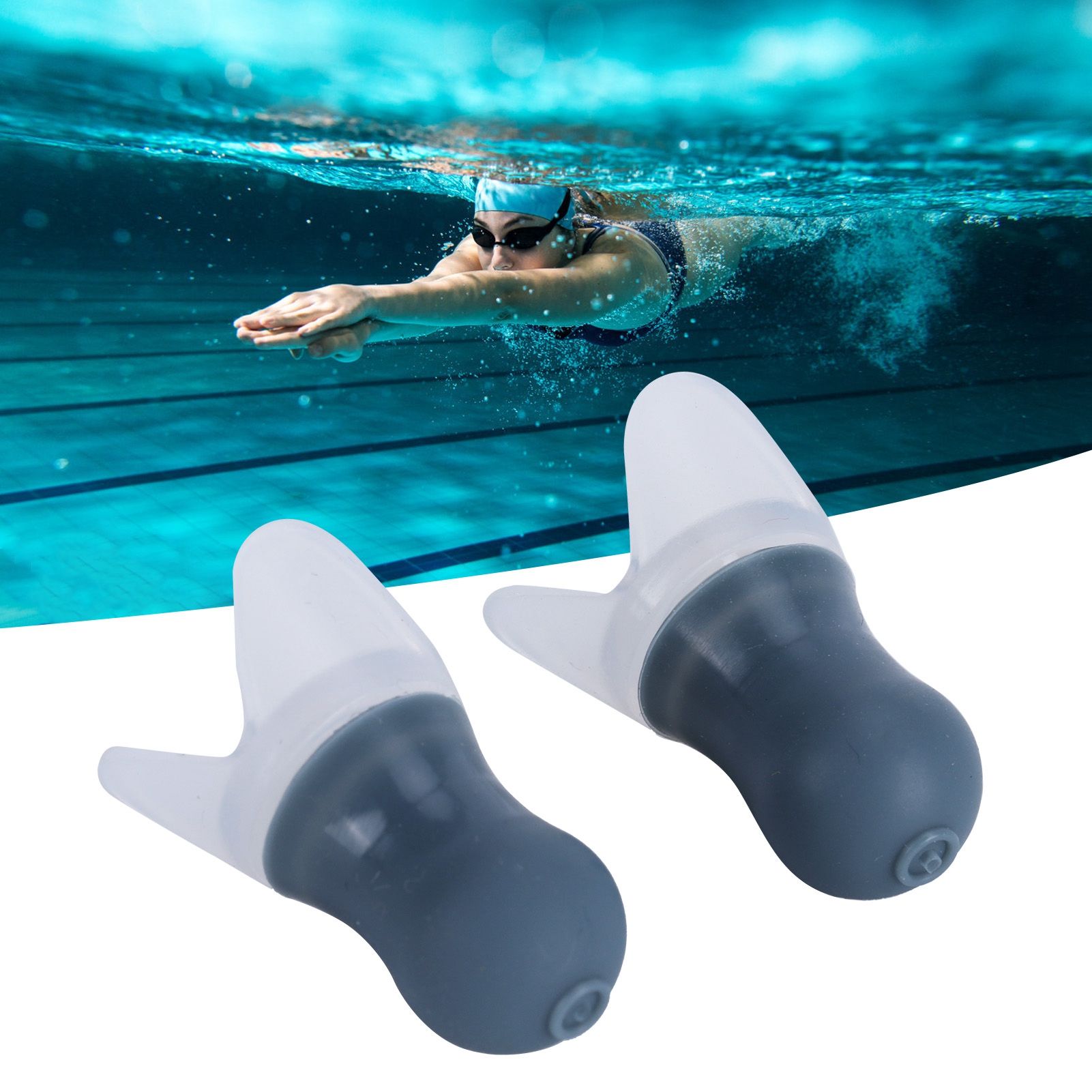 2Pcs Ear Plugs Waterproof Noise Reduction Silicone Protective Earplug for view 11