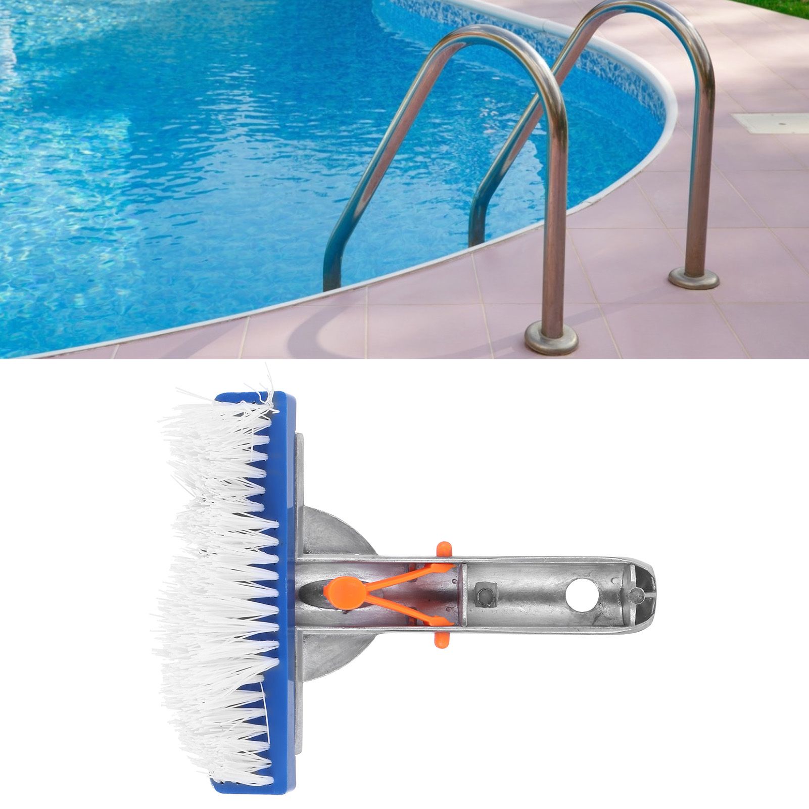 5.5in Pool Brush Portable Nylon Swimming Pool Wall Floor Cleaning Brush Accessory view 12
