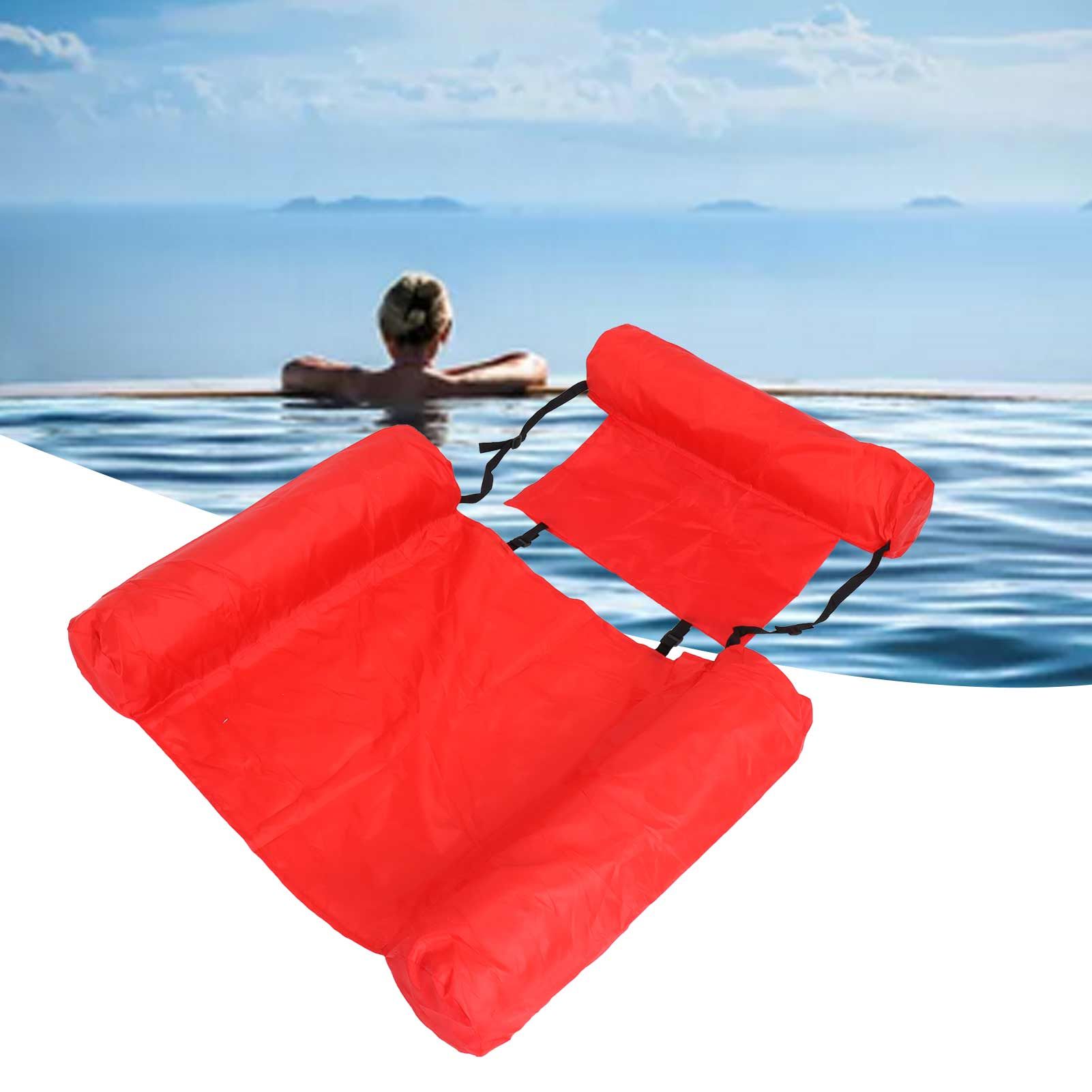 PVC Inflatable Foldable Floating Row Swimming Pool Water Hammock Lounger Chair view 11