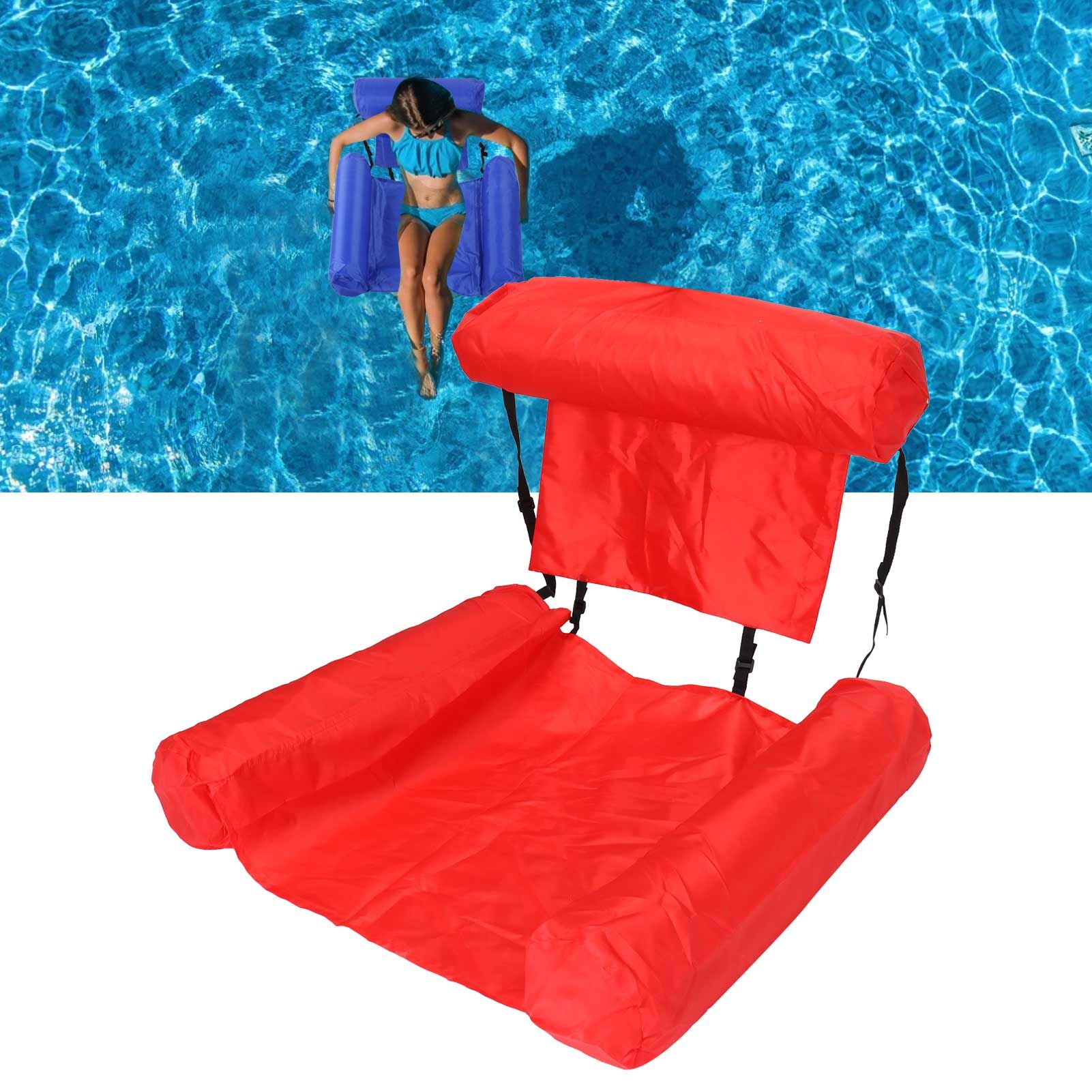 PVC Inflatable Foldable Floating Row Swimming Pool Water Hammock Lounger Chair view 12