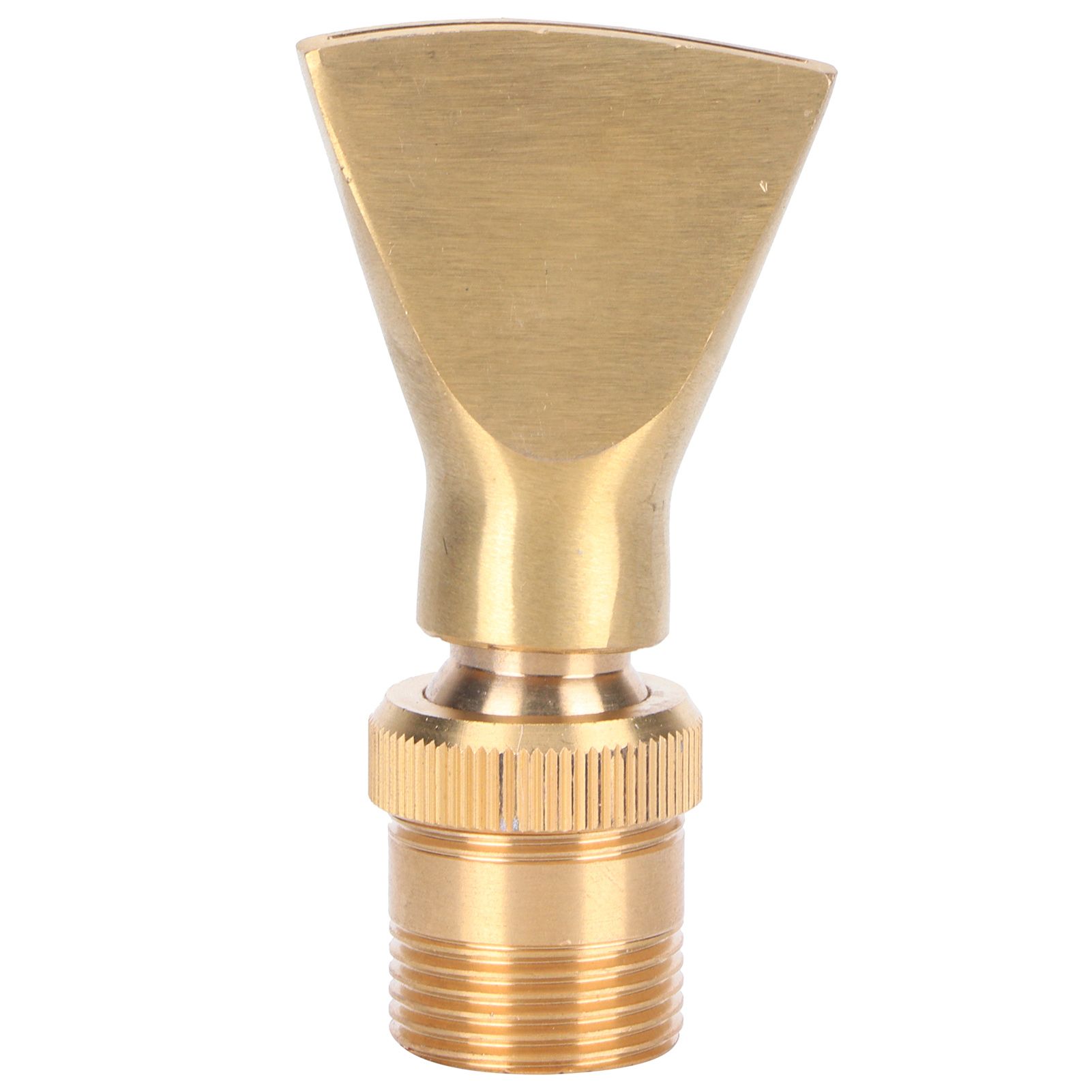Brass Narrow Fan Jet Water Fountain Nozzle Spray Head Adjustable Pond