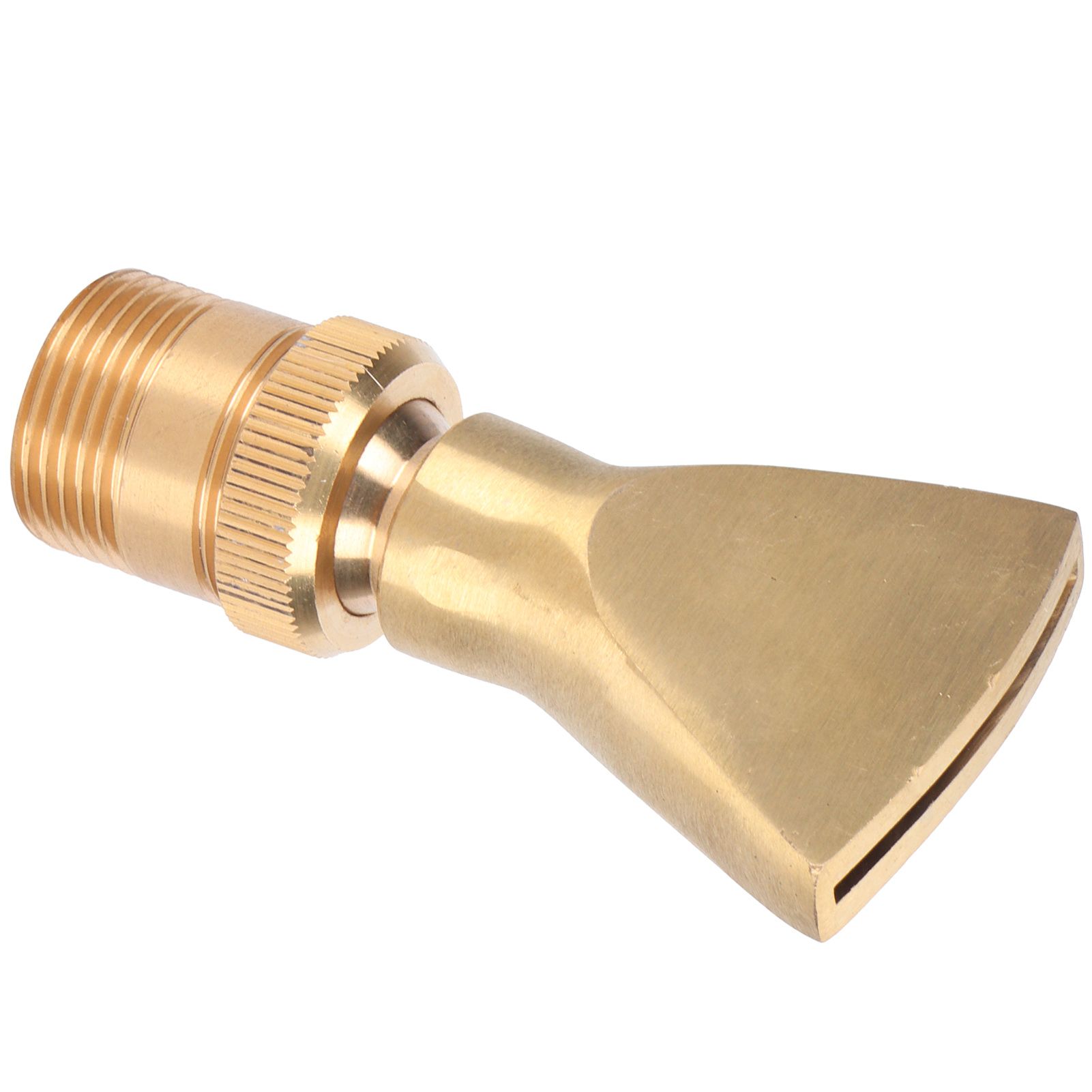 Brass Narrow Fan Jet Water Fountain Nozzle Spray Head Adjustable Pond view 5