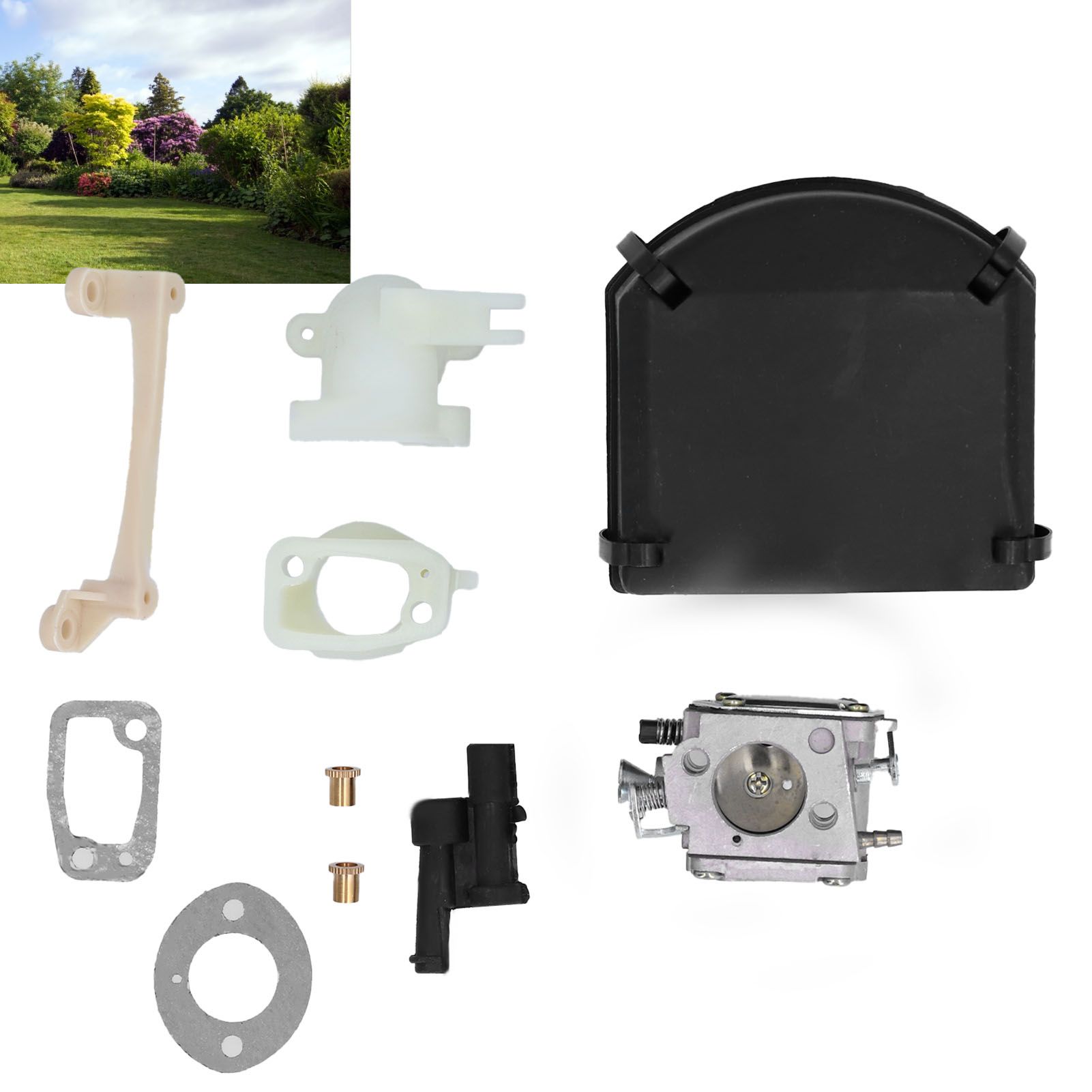 Carburetor Intake with Air Filter Cover Assembly Fit for Husqvarna 268 272 view 11