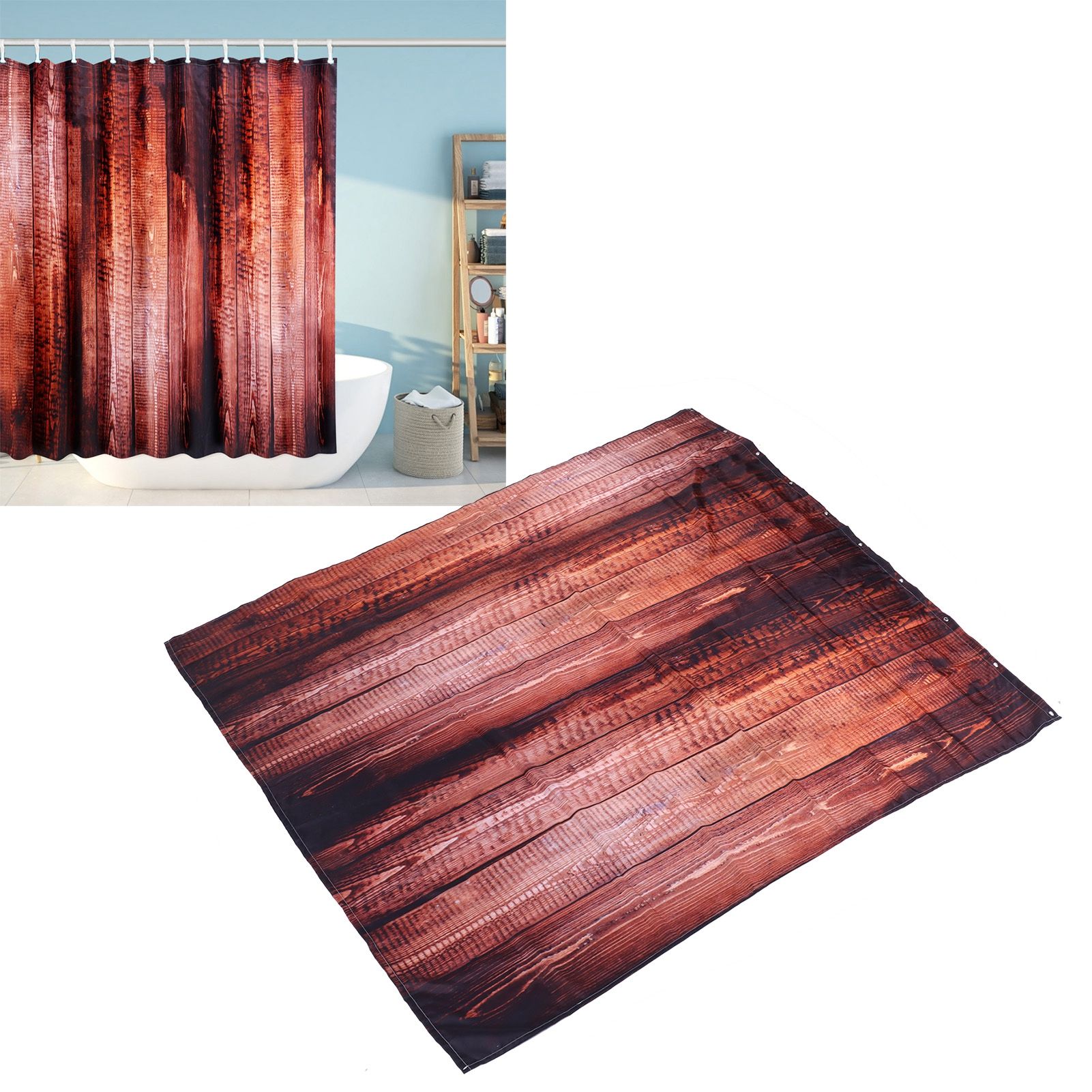 Waterproof Curtain with Hooks Shower Bath Curtain for Bathroom Home view 12