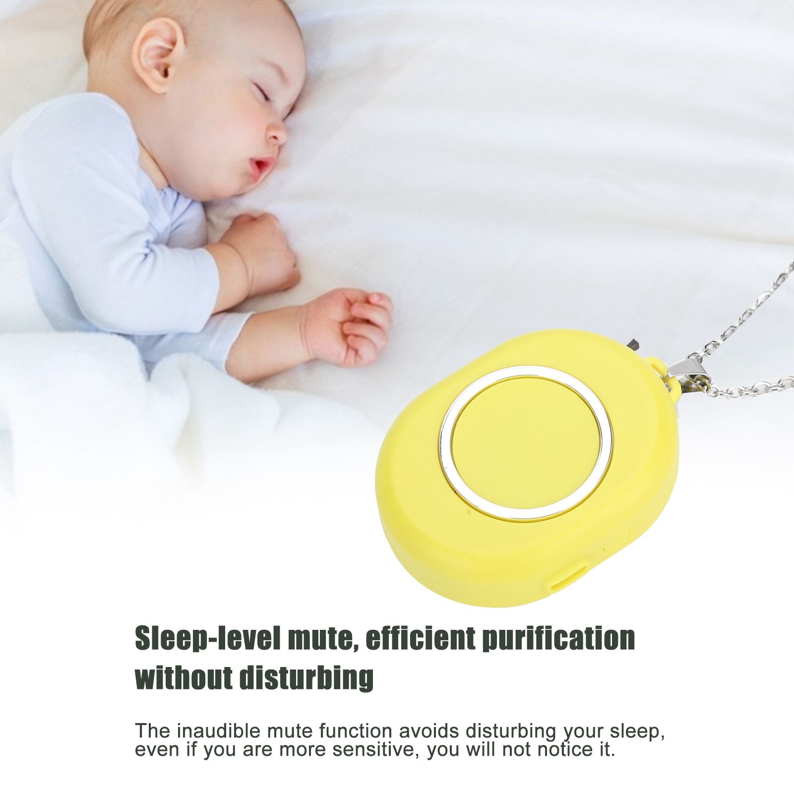 USB Rechargeable Portable Neck Hanging Air Purifier Wearable Negative Ion Air view 13