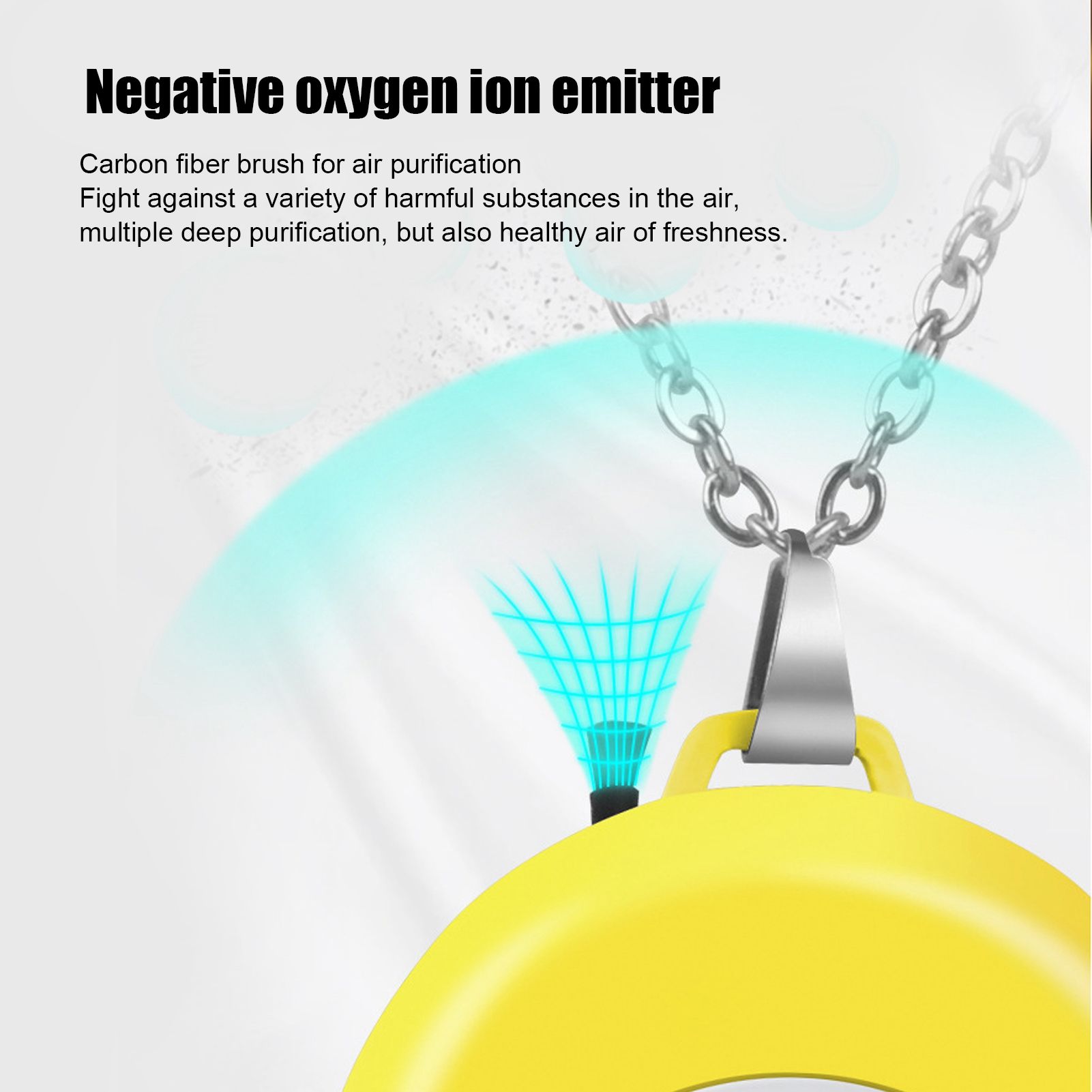 USB Rechargeable Portable Neck Hanging Air Purifier Wearable Negative Ion Air view 15
