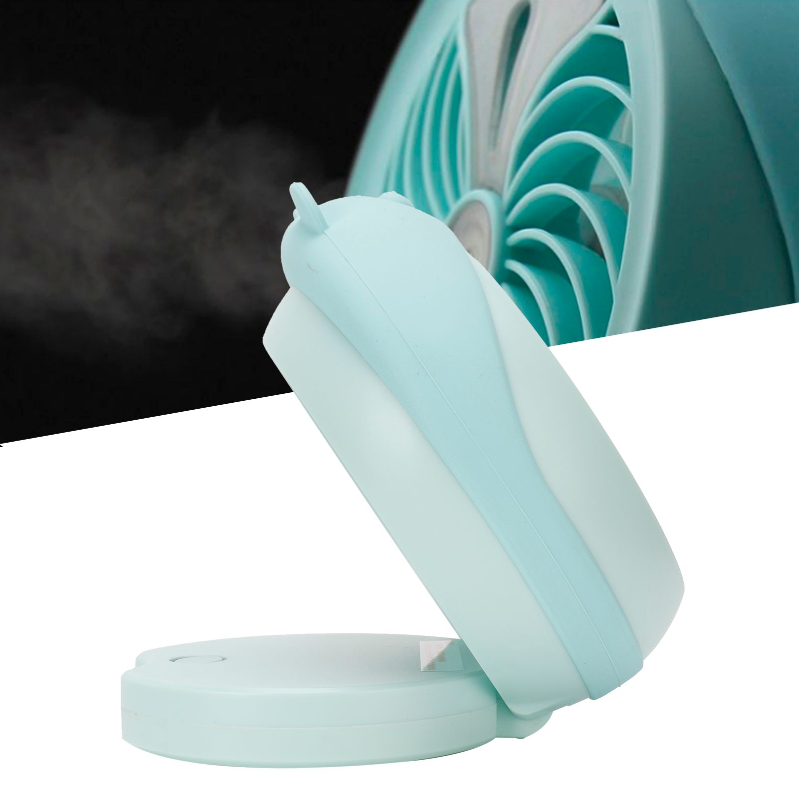 Cute Desktop Mini Fan Portable Humidifying Mist Spray Fan for Home Office view 9