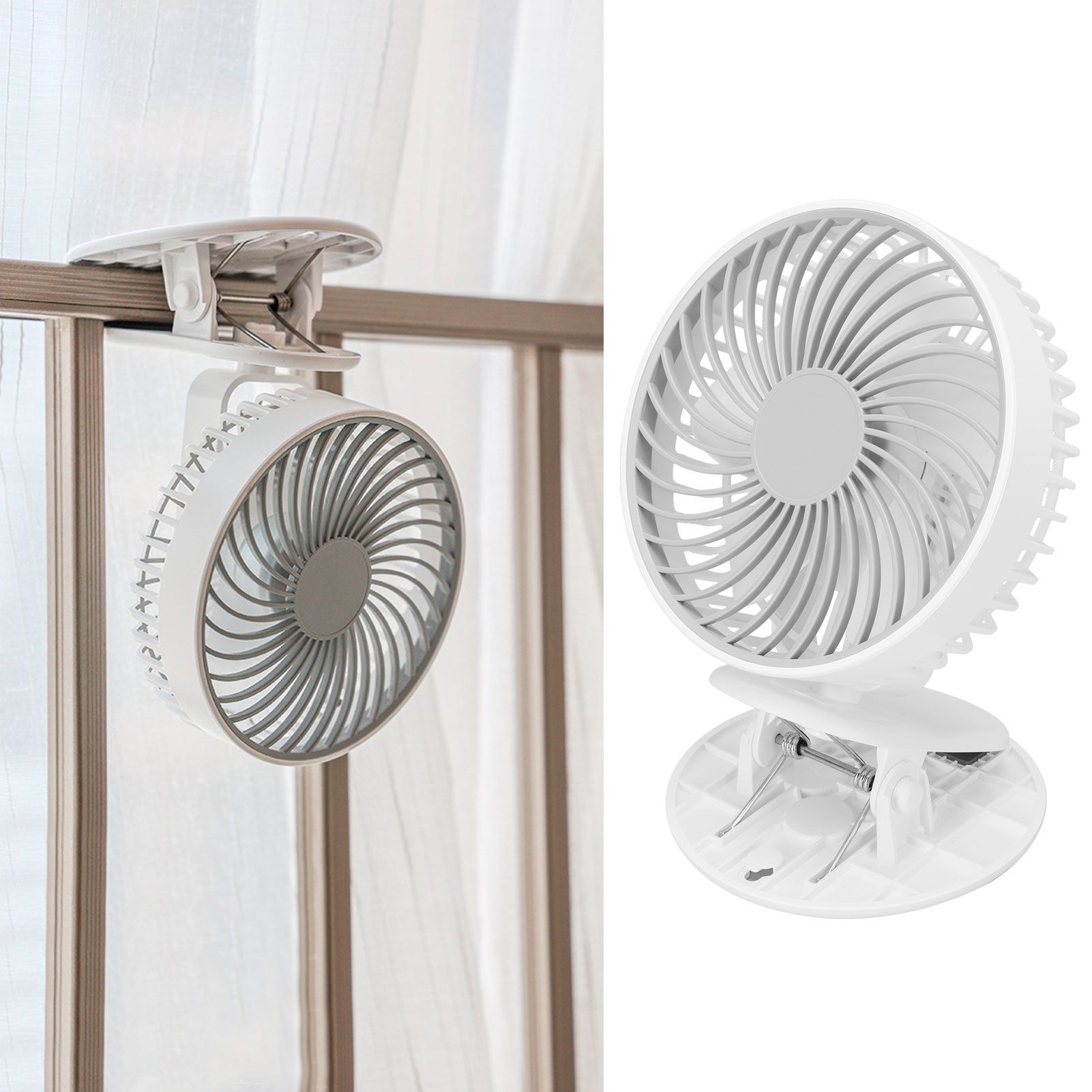 Portable Desk Fan 3 Speed Wind Mini Desktop Fan with Clip for Home Office and view 9