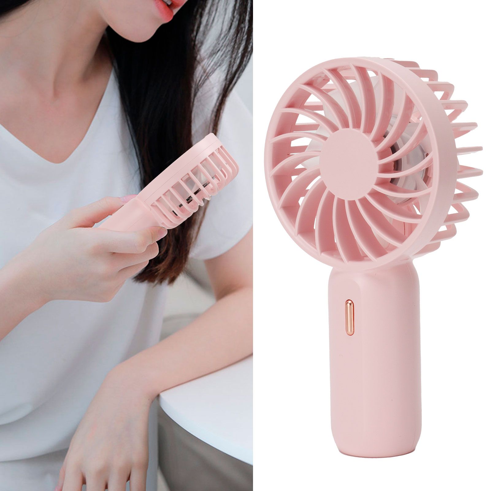 Portable Handheld Fan USB Rechargeable Enhanced Wind Small Fan for Travel view 11
