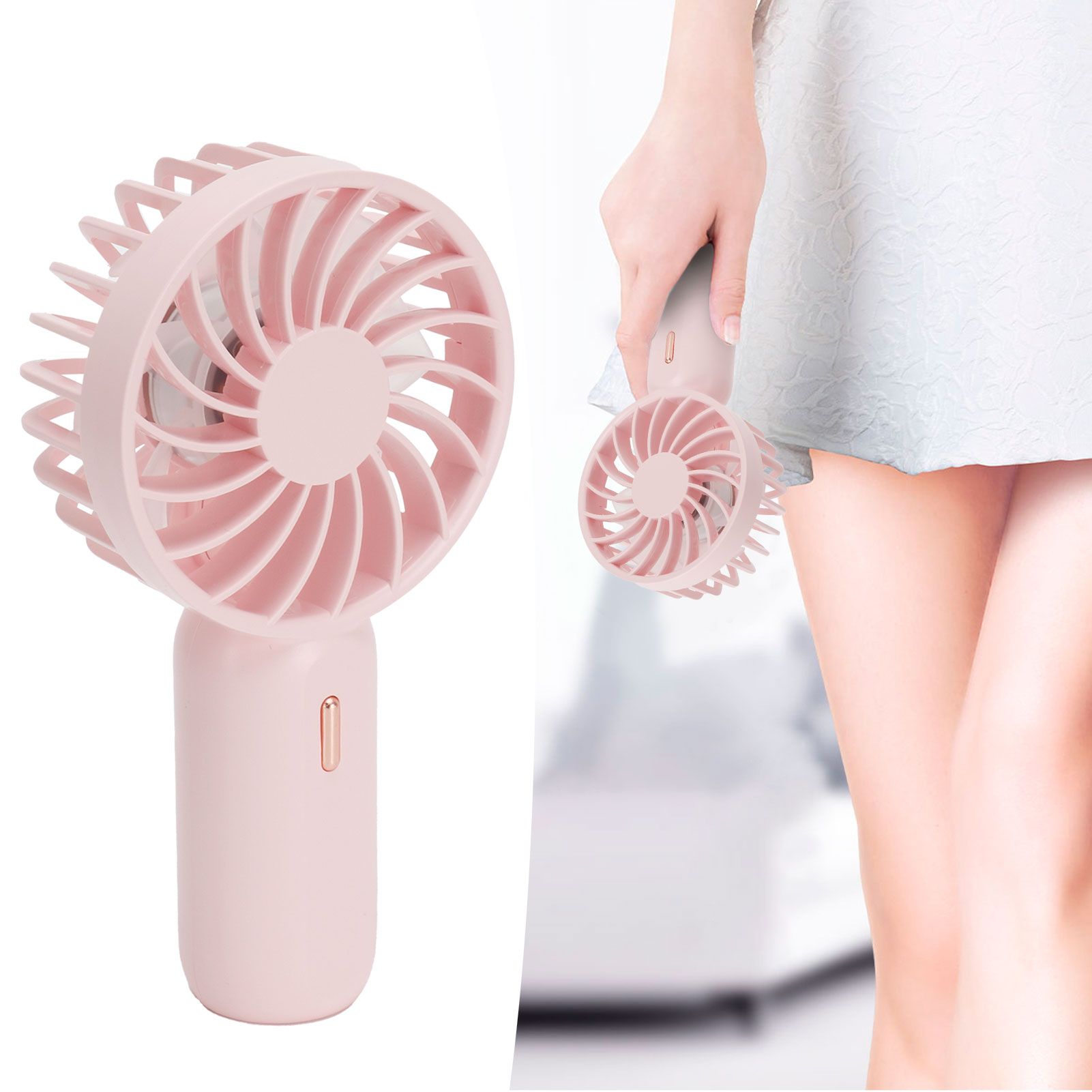Portable Handheld Fan USB Rechargeable Enhanced Wind Small Fan for Travel view 12