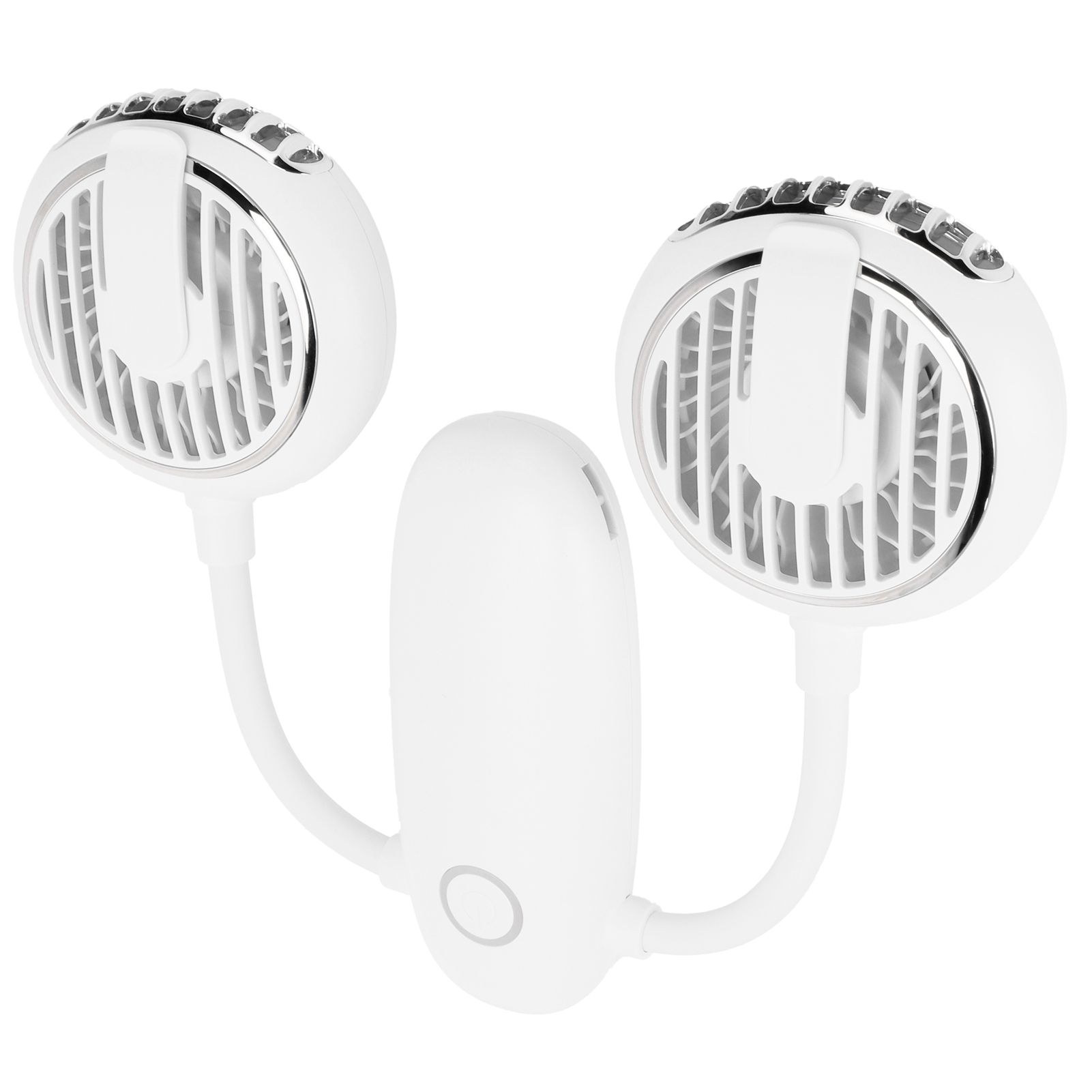 Dual‑Head USB Fan 360° Rotating Portable Neck‑Hanging Electric Fan for Outdoor view 2
