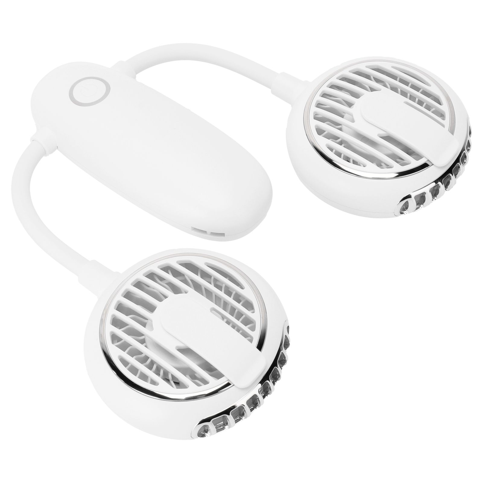 Dual‑Head USB Fan 360° Rotating Portable Neck‑Hanging Electric Fan for Outdoor view 5