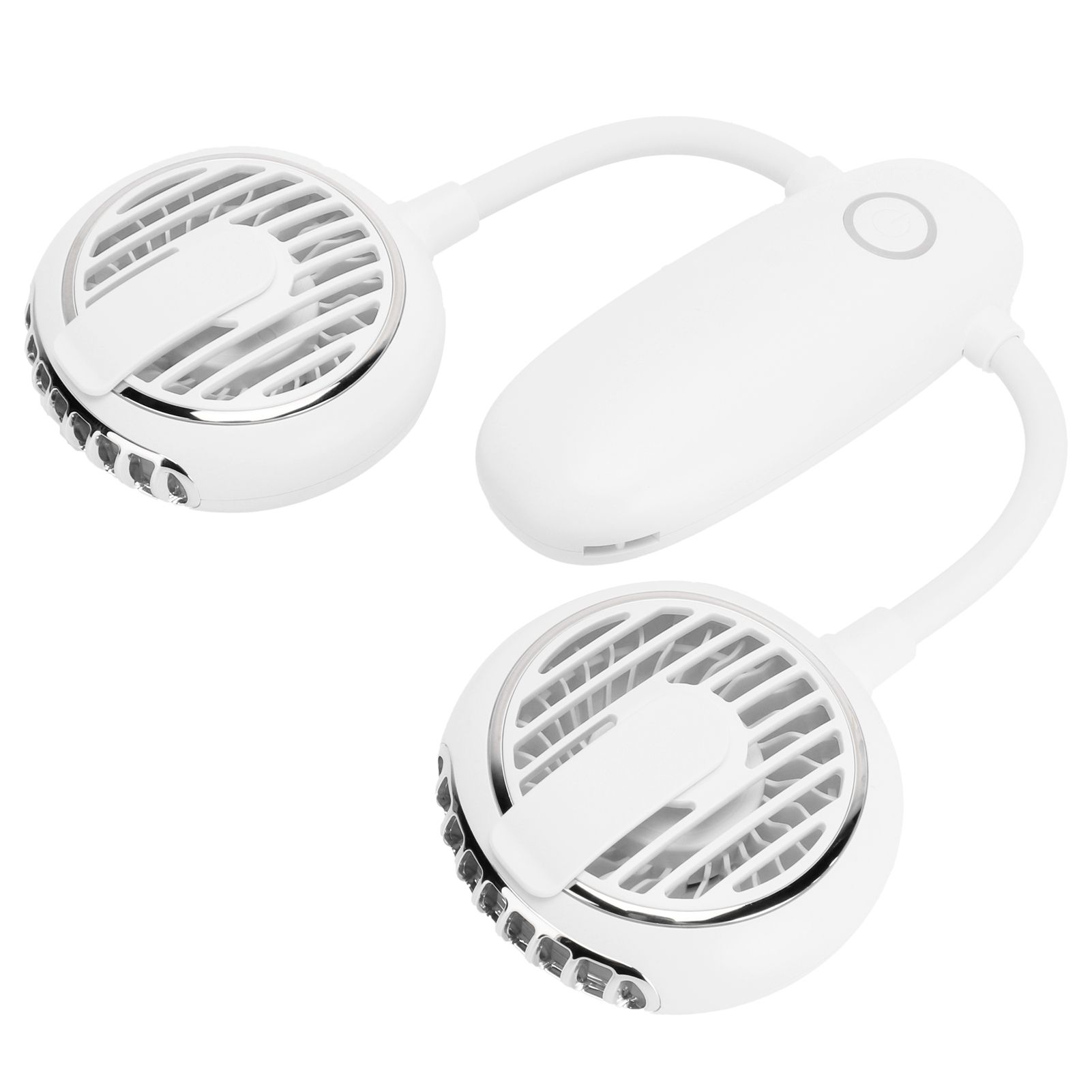 Dual‑Head USB Fan 360° Rotating Portable Neck‑Hanging Electric Fan for Outdoor view 9