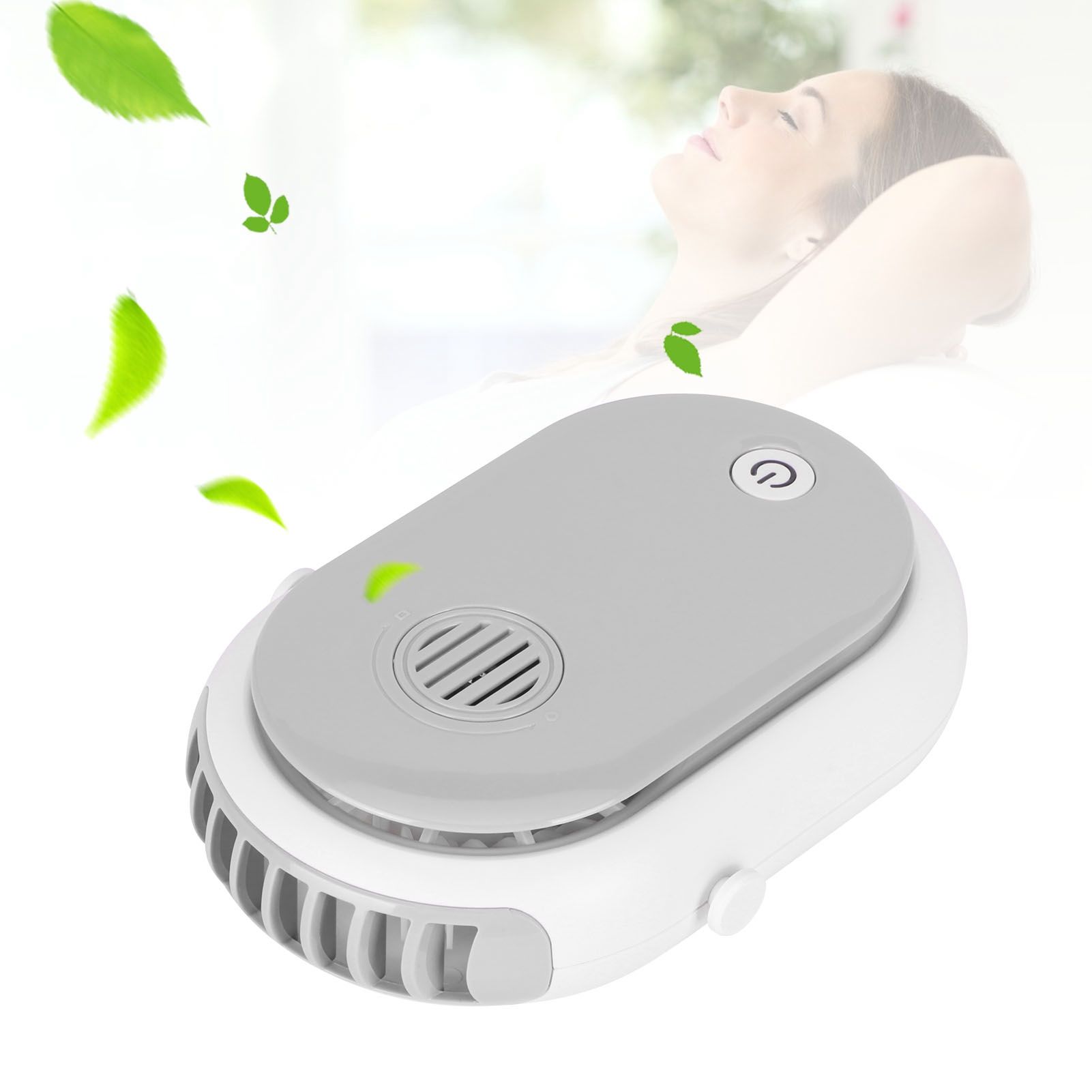 Electric Desktop Fan with 3 Speeds Portable Neck Hanging Aromatherapy Fan USB view 11