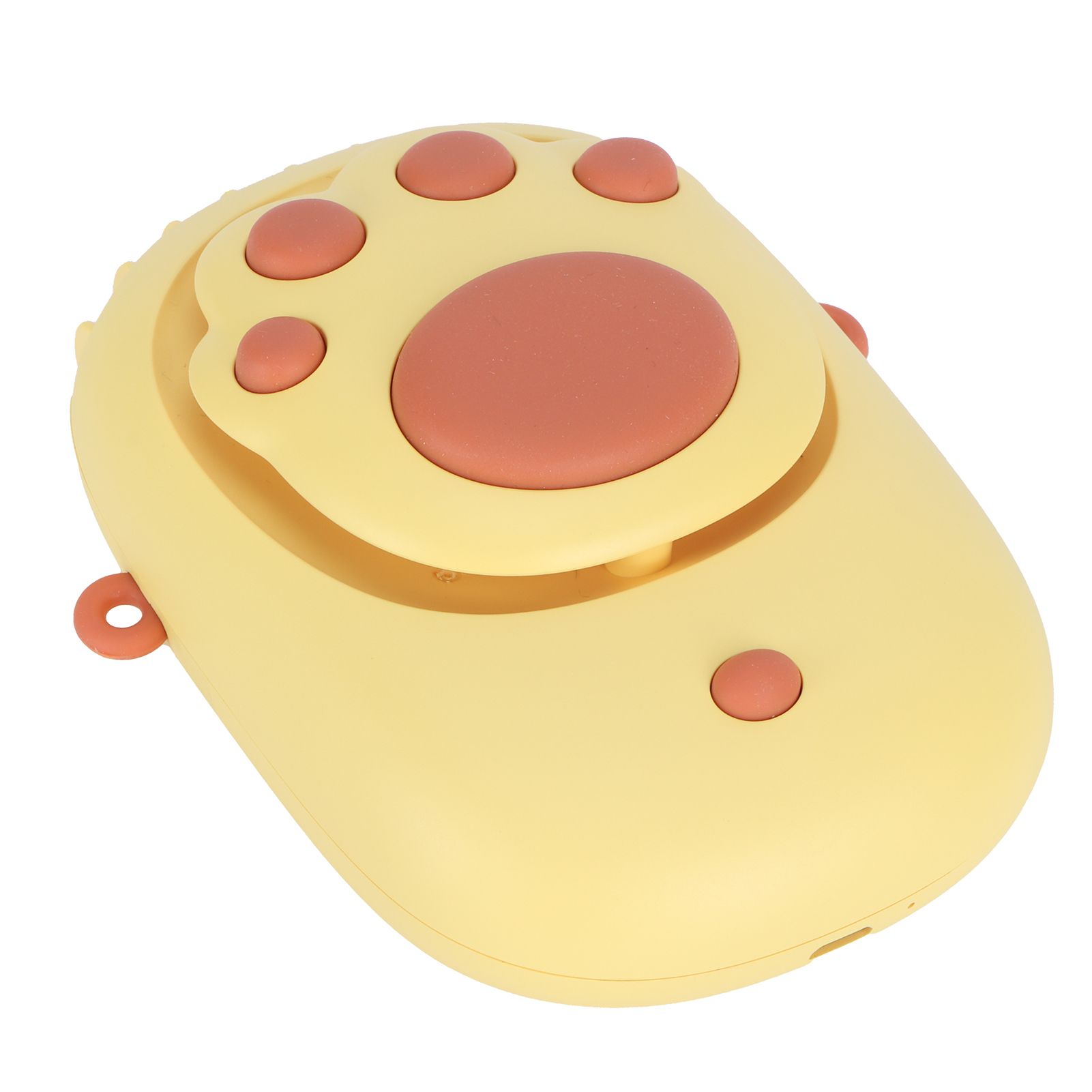Yellow 3‑Gears Speed Wind Adjustable Electric Fan Cute USB Charging Fan for view 8