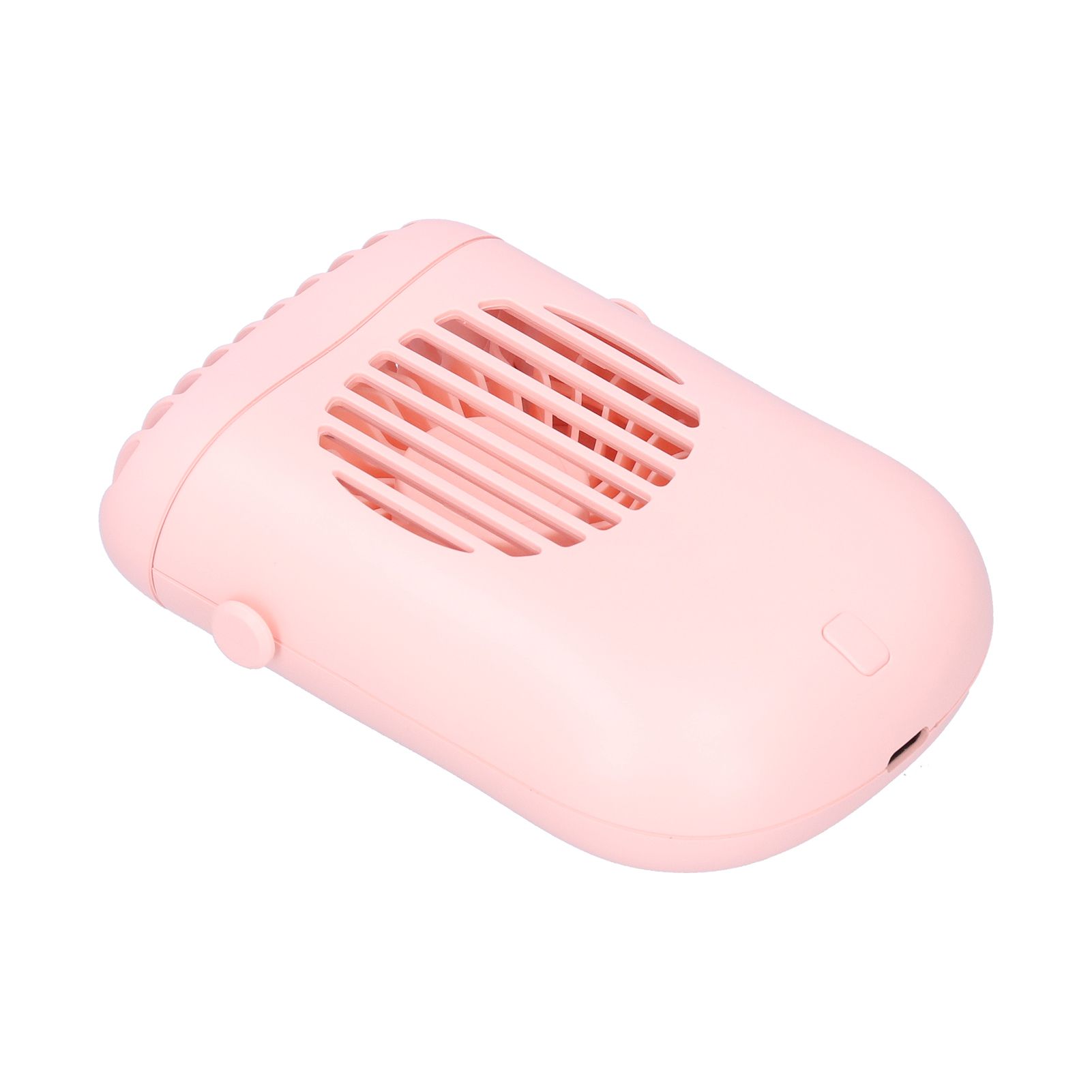 Hand-Held Mini Fan USB Charging Waist Hanging Fan for Home Office Traveling Pink view 2
