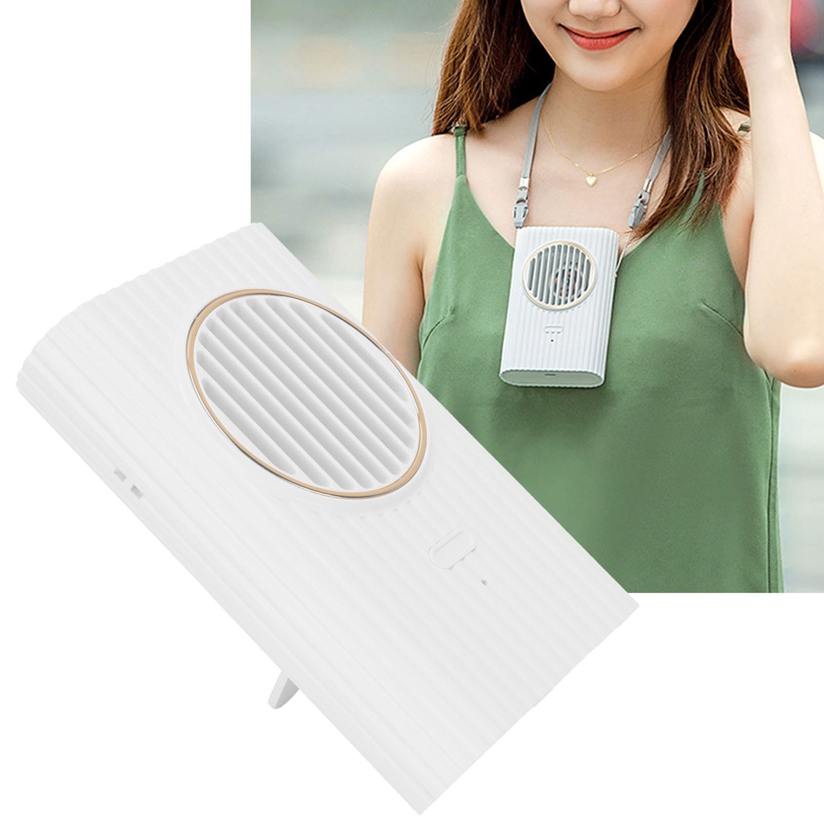Desktop Hanging Neck Handheld Fan USB Charging Portable Mini Fan for Office view 11
