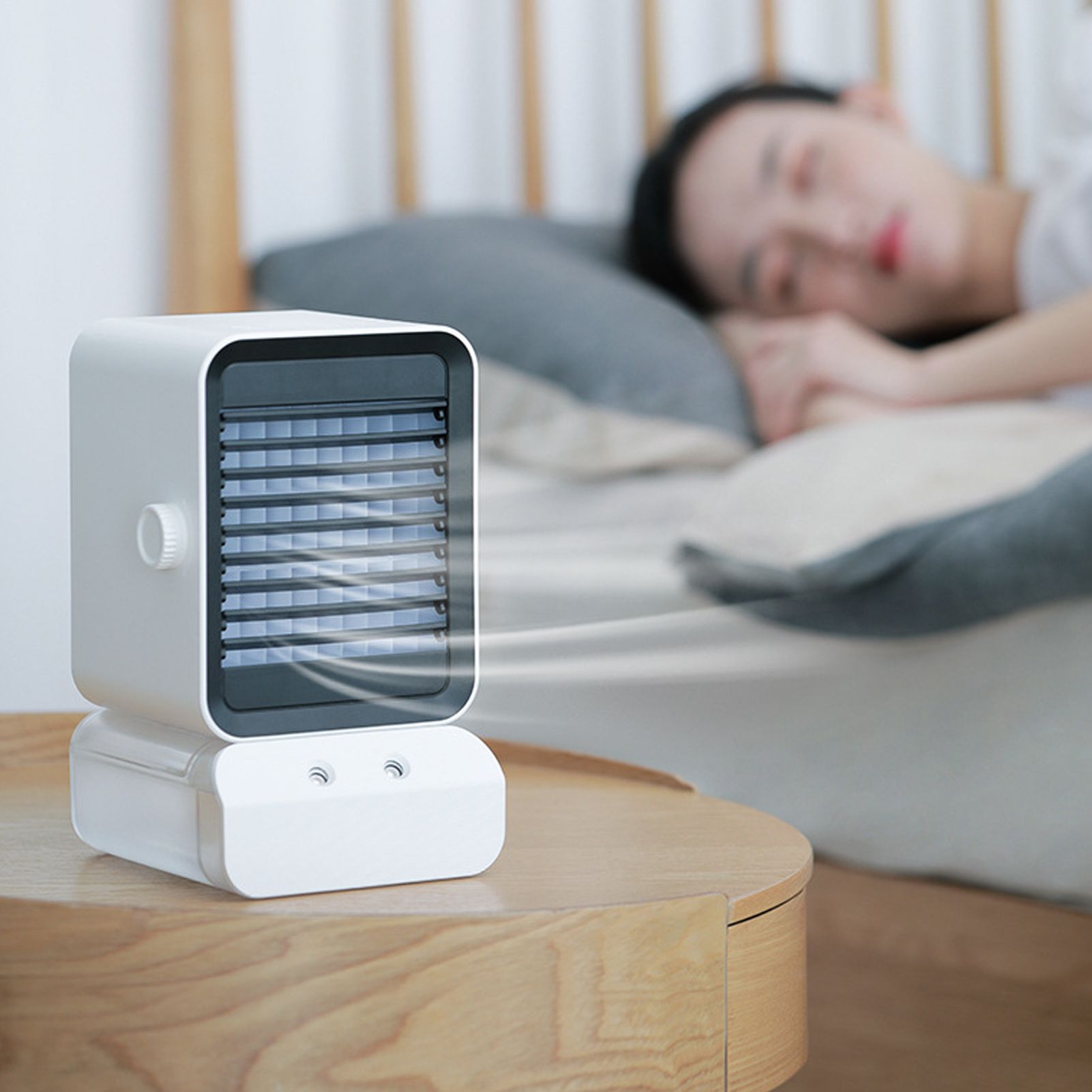 Detachable Desktop Air Conditioner Fan USB Powered Small Air Cooler Spray Fan view 12